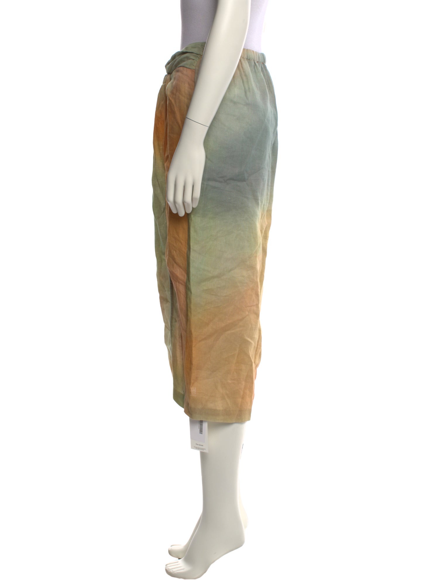 Staud Linen Midi Length Skirt