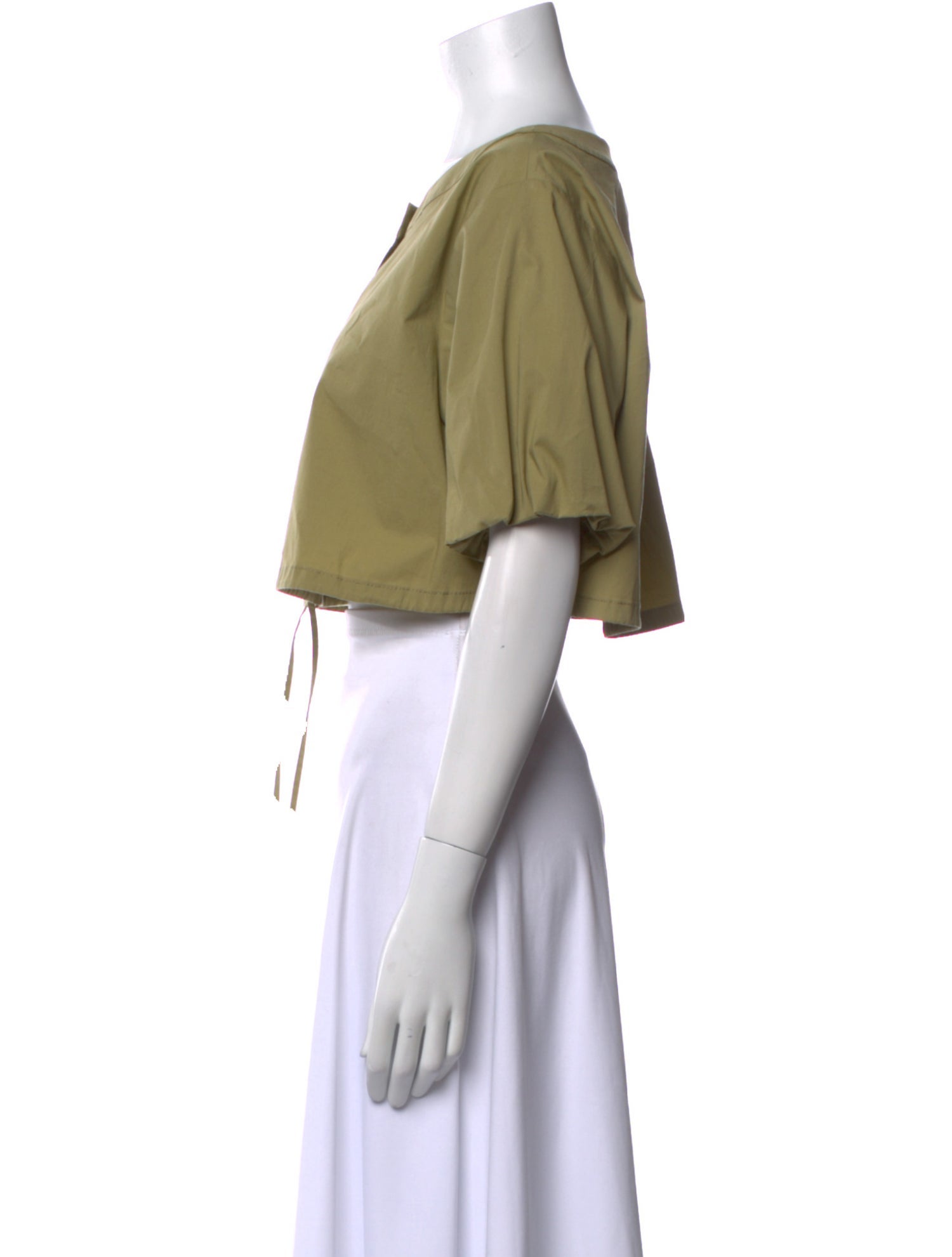 Staud Scoop Neck Short Sleeve Crop Top