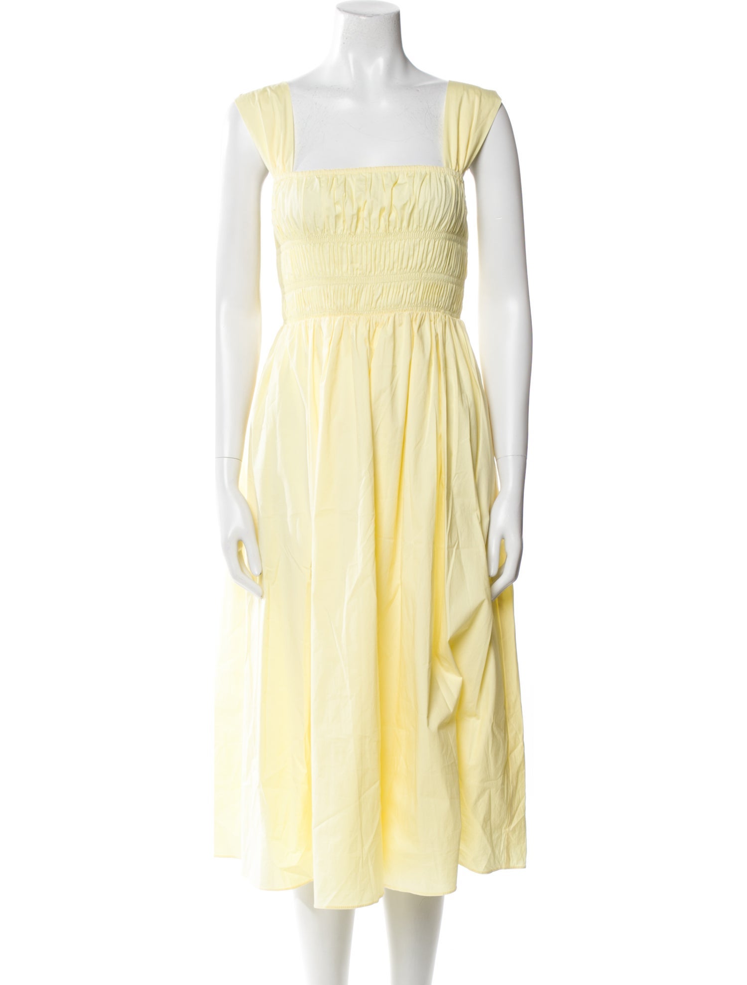 Staud Square Neckline Midi Length Dress