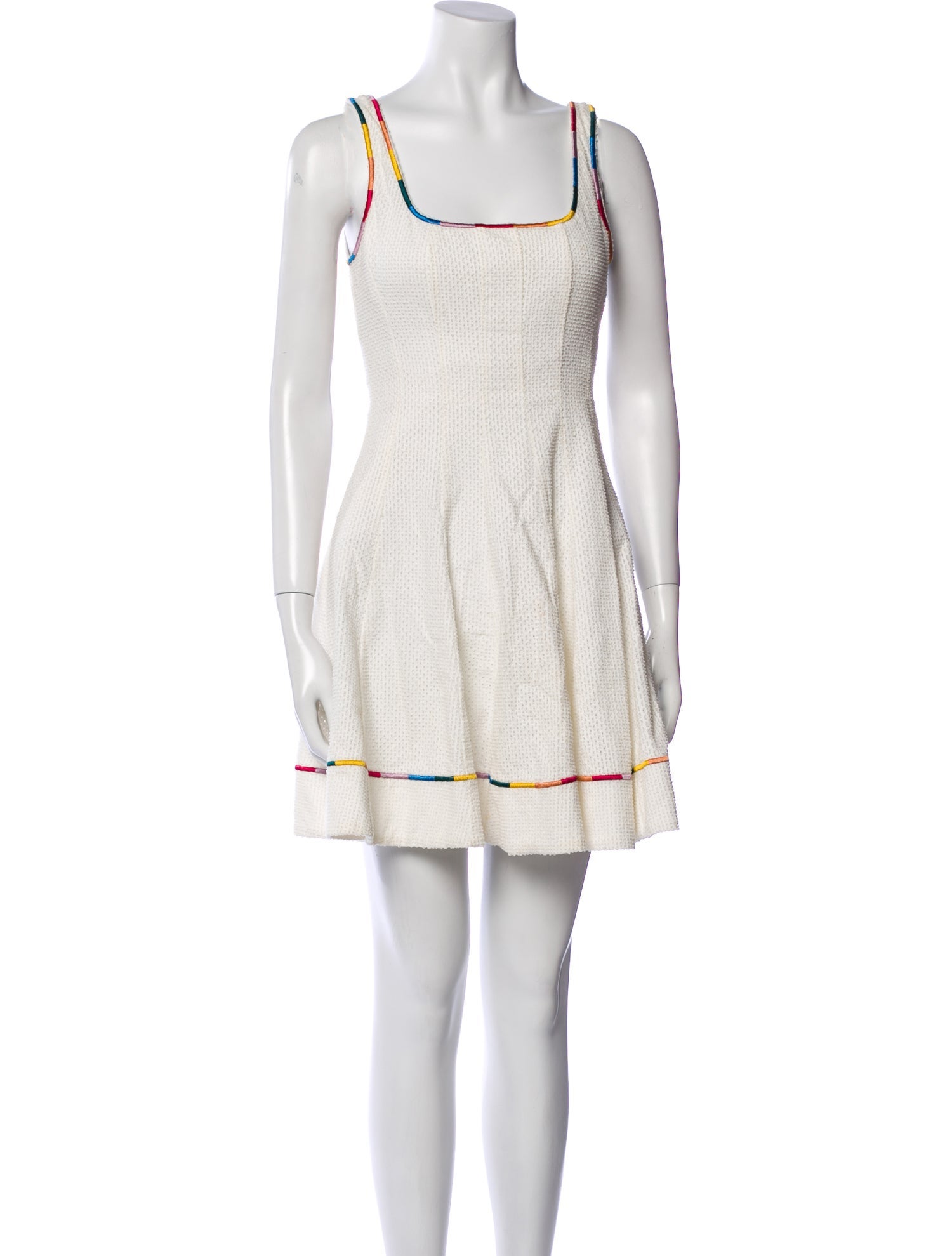 Staud Colorblock Pattern Mini Dress
