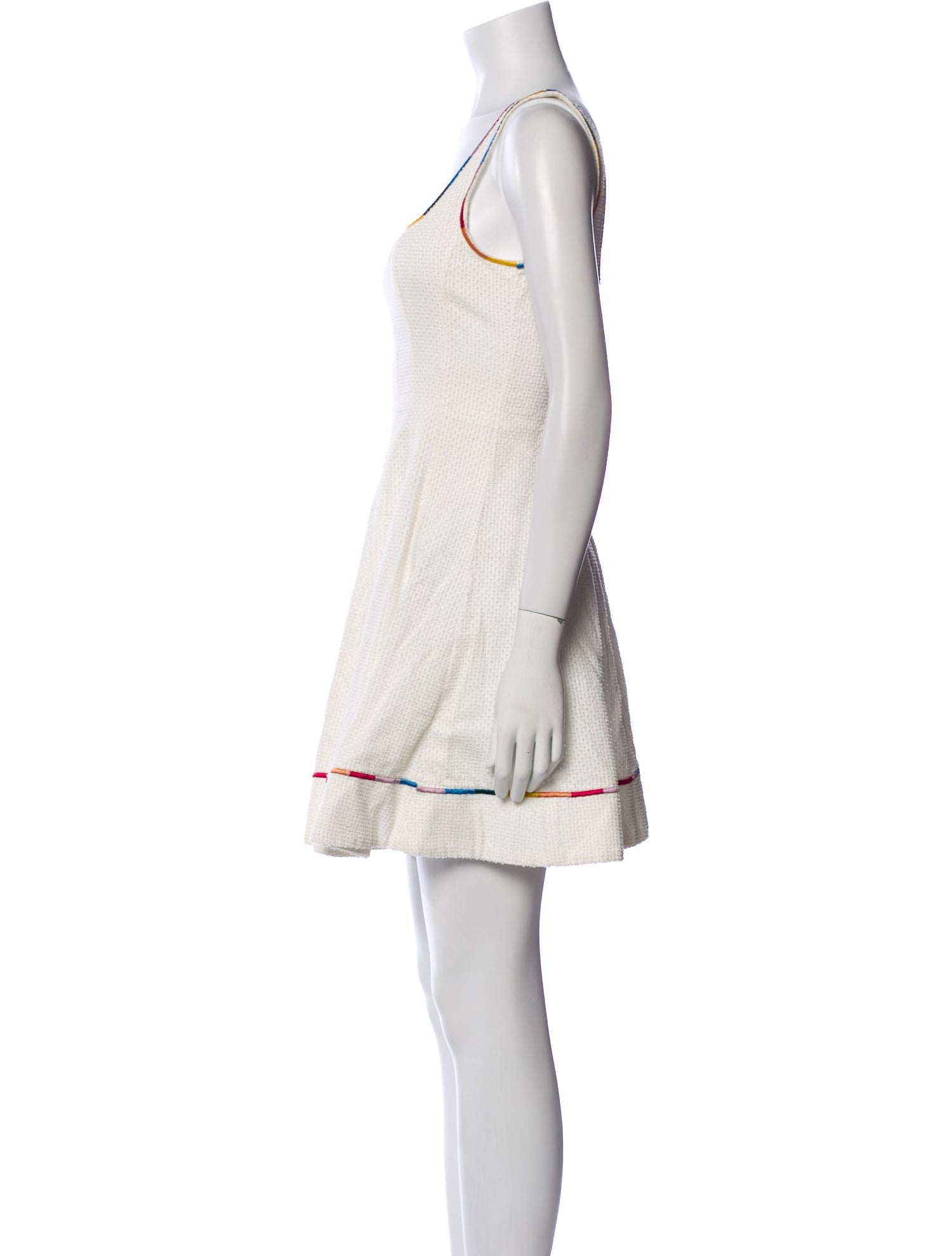 Staud Colorblock Pattern Mini Dress