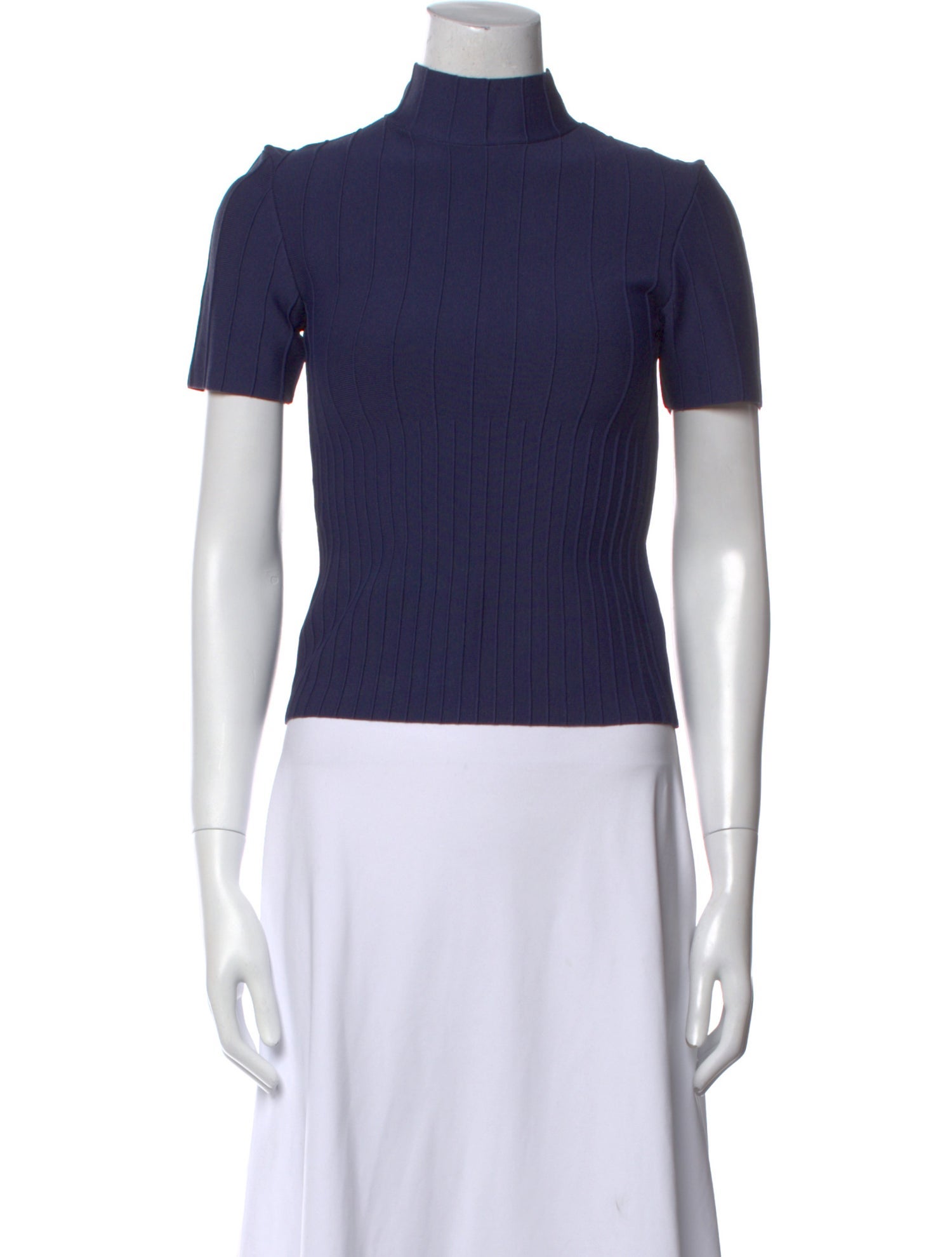 Staud Turtleneck Short Sleeve Top