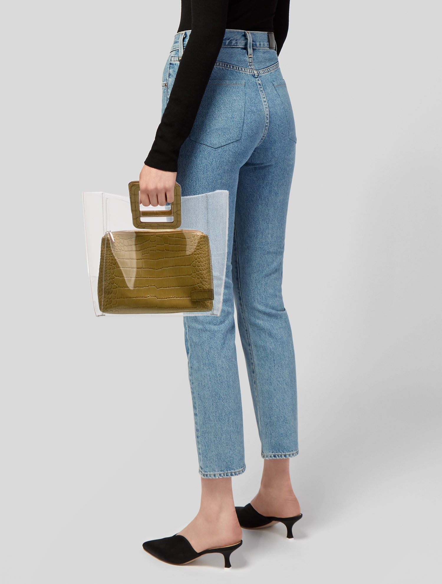 Staud PVC Top Handle Bag