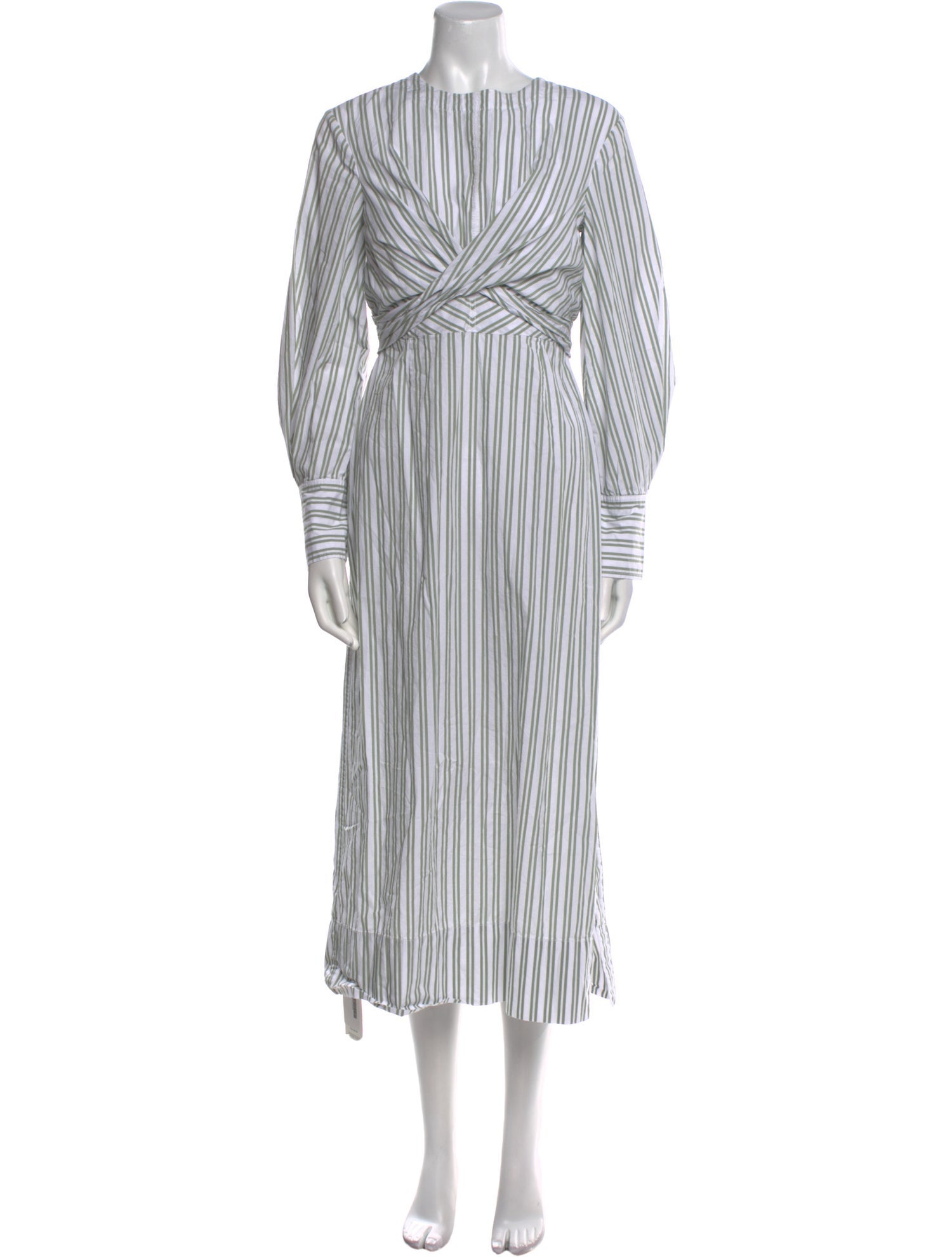 Staud Striped Long Dress