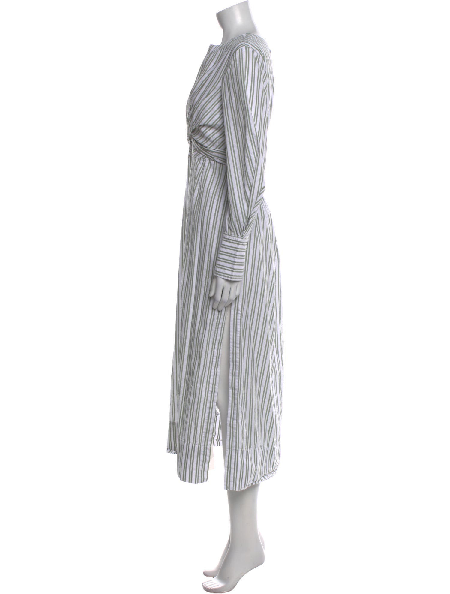 Staud Striped Long Dress