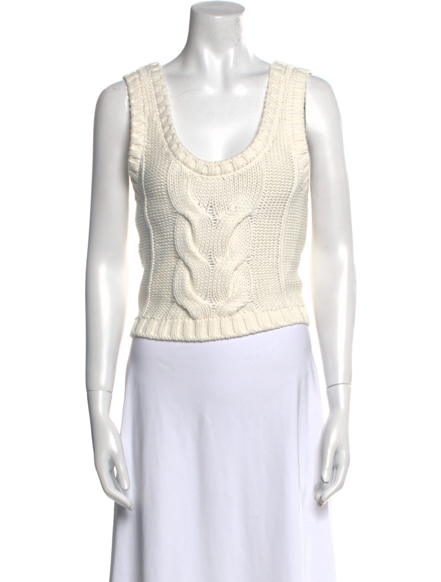 Staud Scoop Neck Sleeveless Crop Top