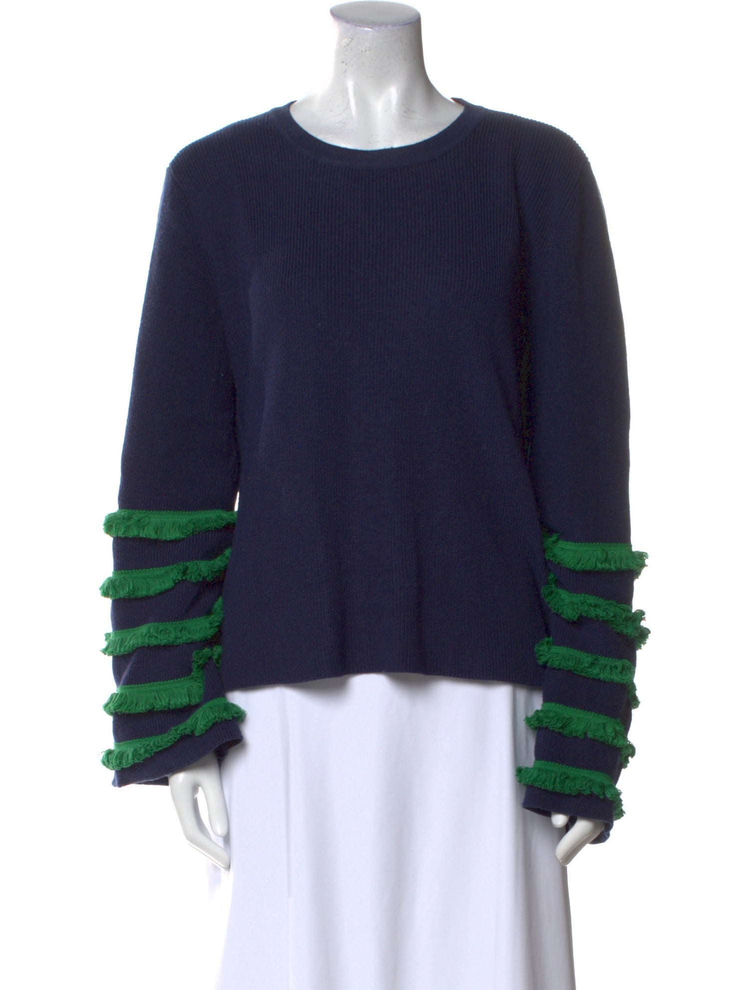 Staud Striped Scoop Neck Sweater