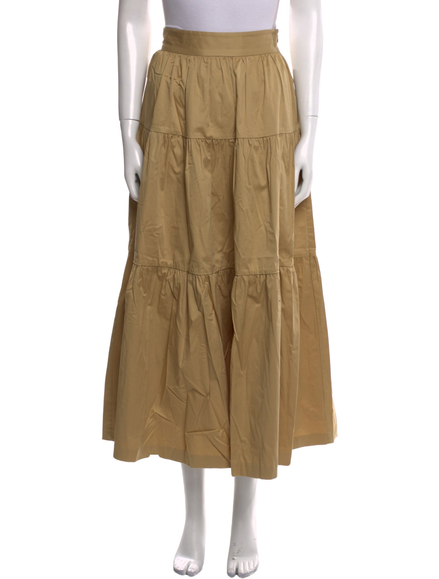 Staud Ruffle Embellishment Midi Length Skirt