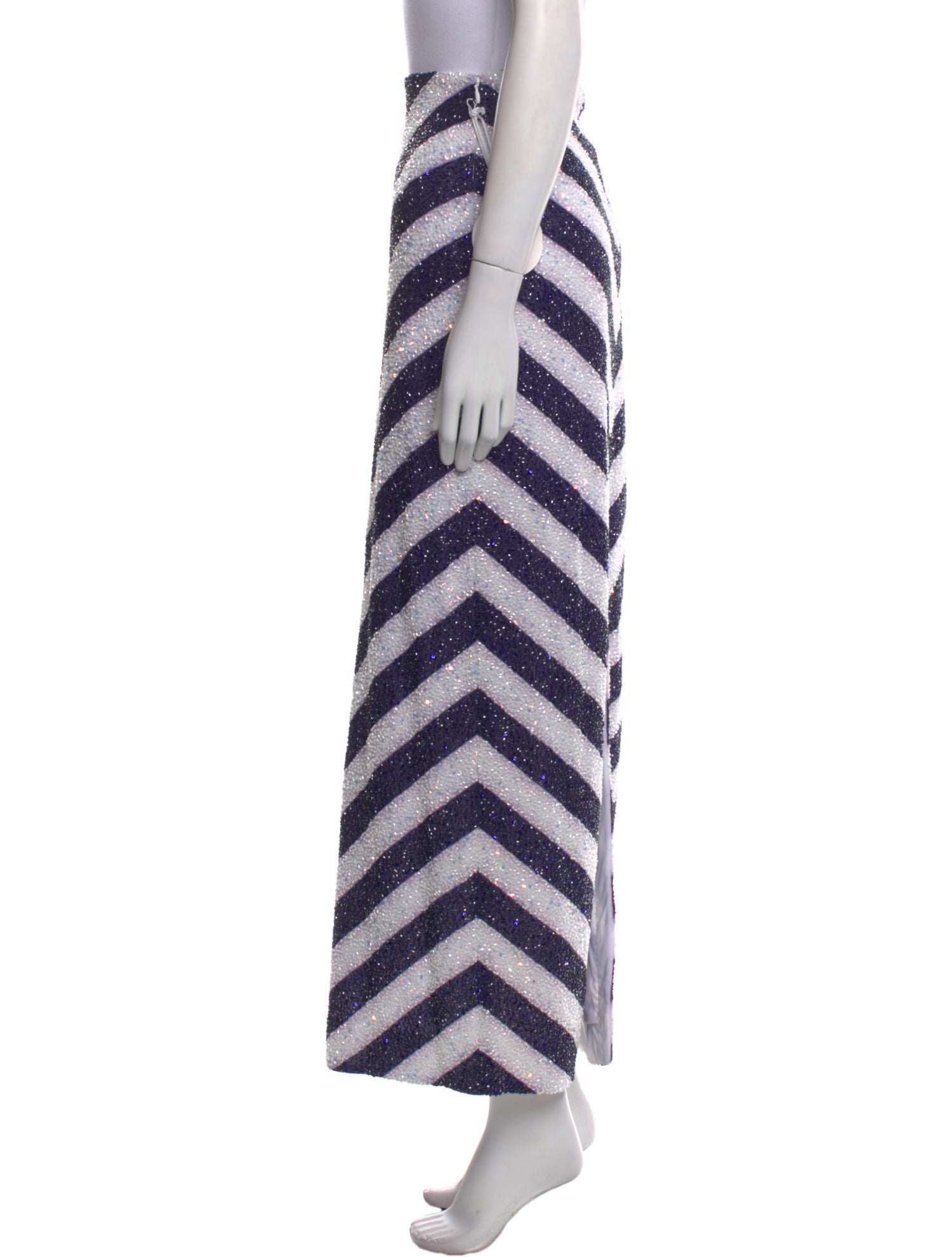 Staud Striped Long Skirt