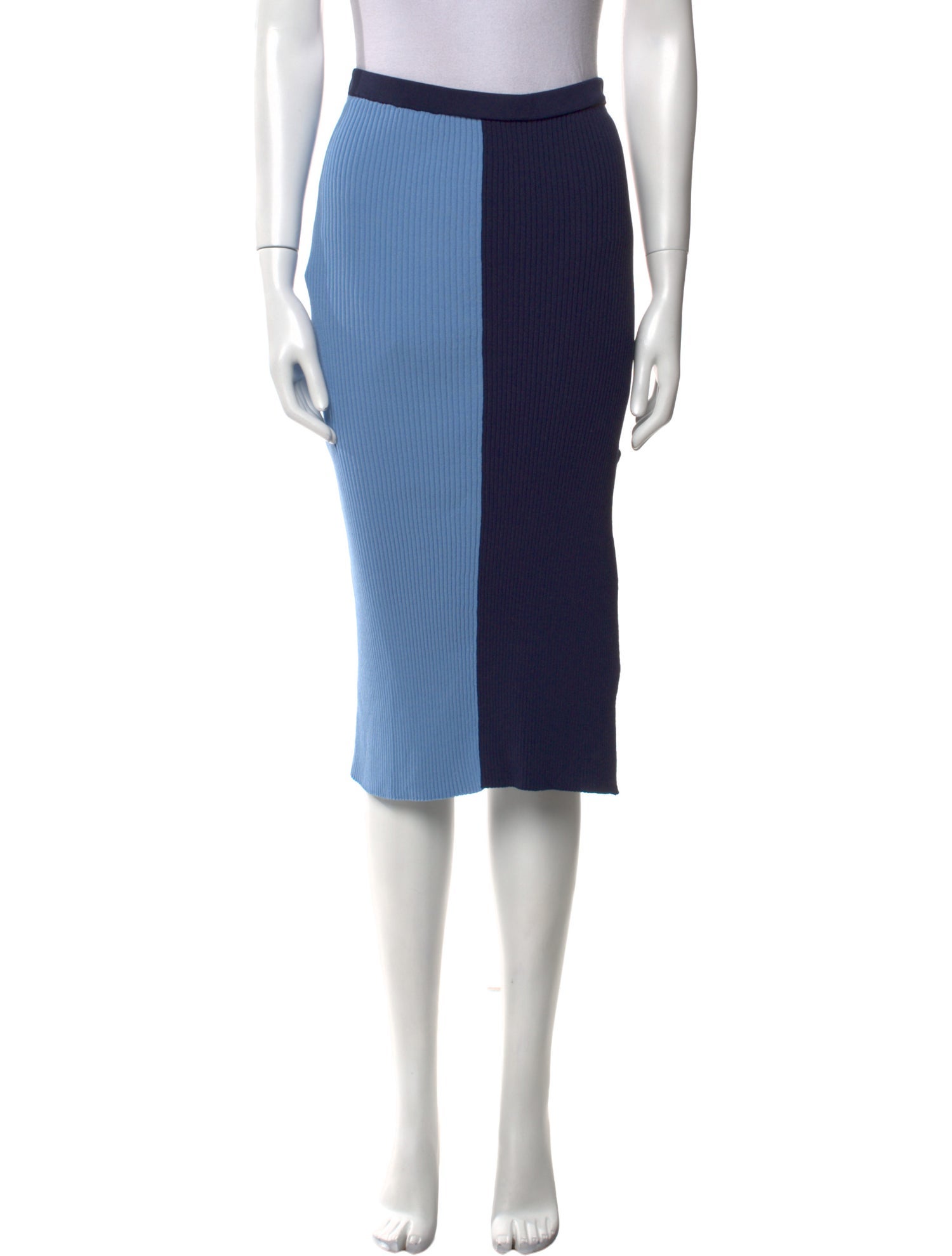 Staud Colorblock Pattern Knee-Length Skirt
