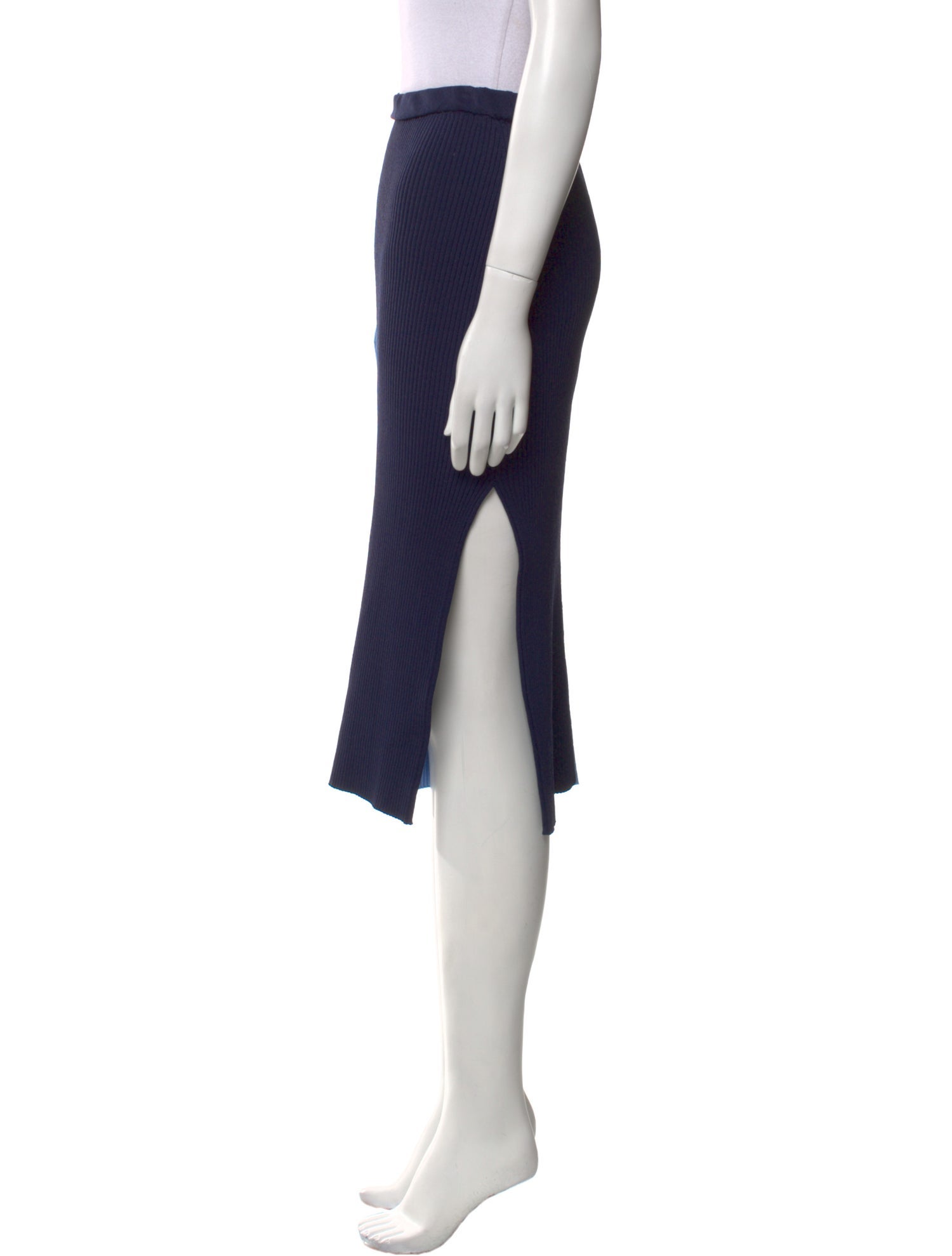 Staud Colorblock Pattern Knee-Length Skirt