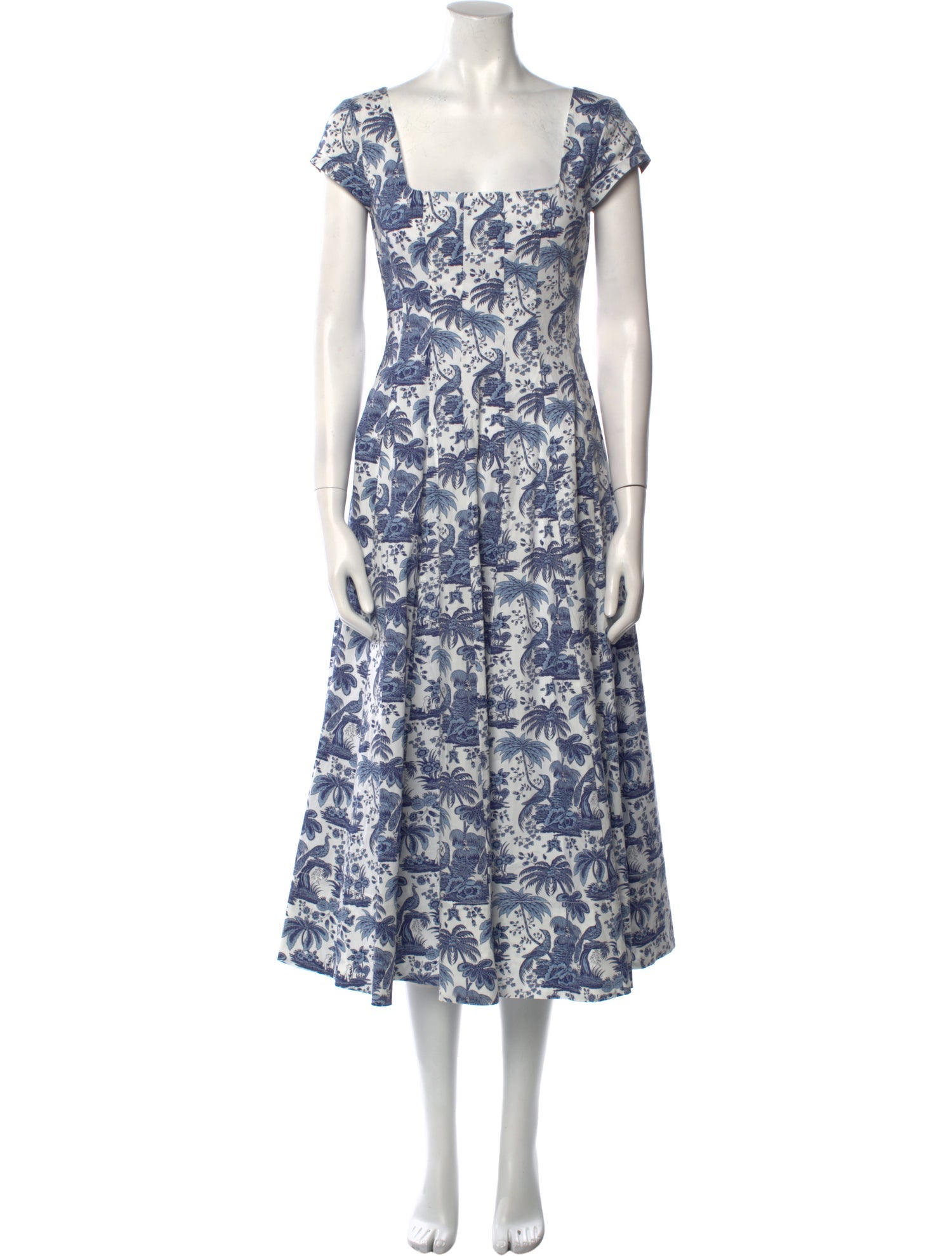 Staud Floral Print Long Dress