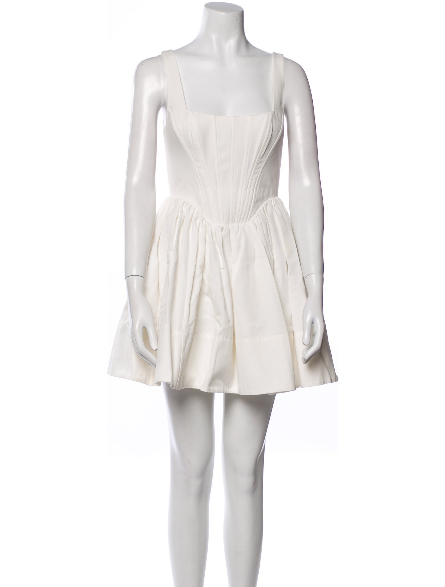 Staud Square Neckline Mini Dress