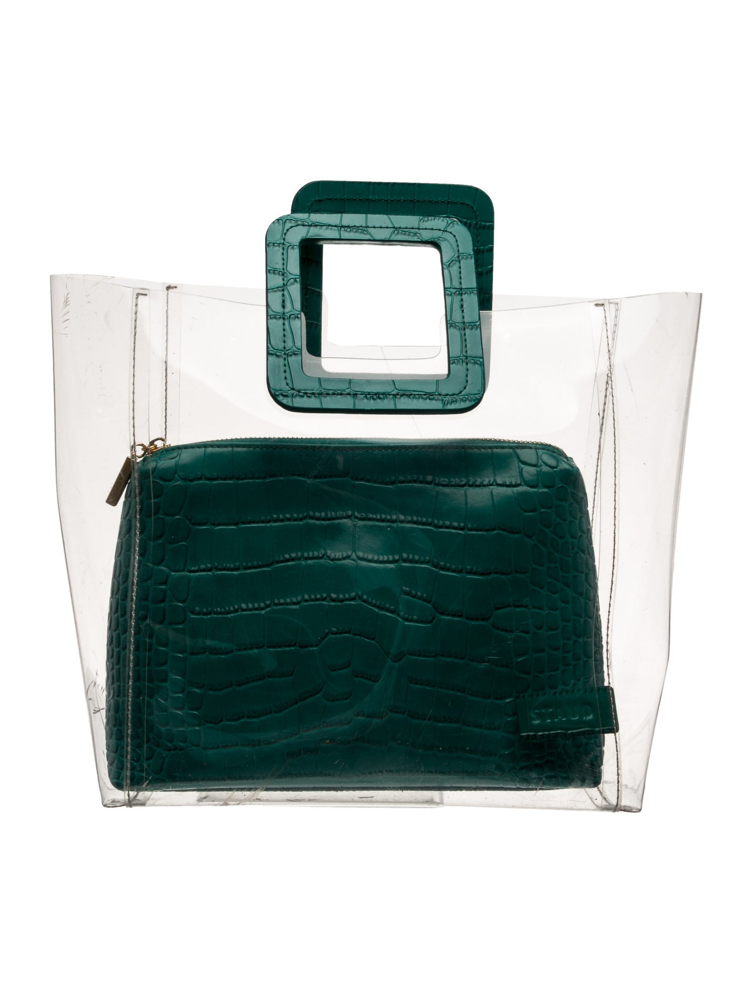 Staud Embossed Leather Top Handle Bag