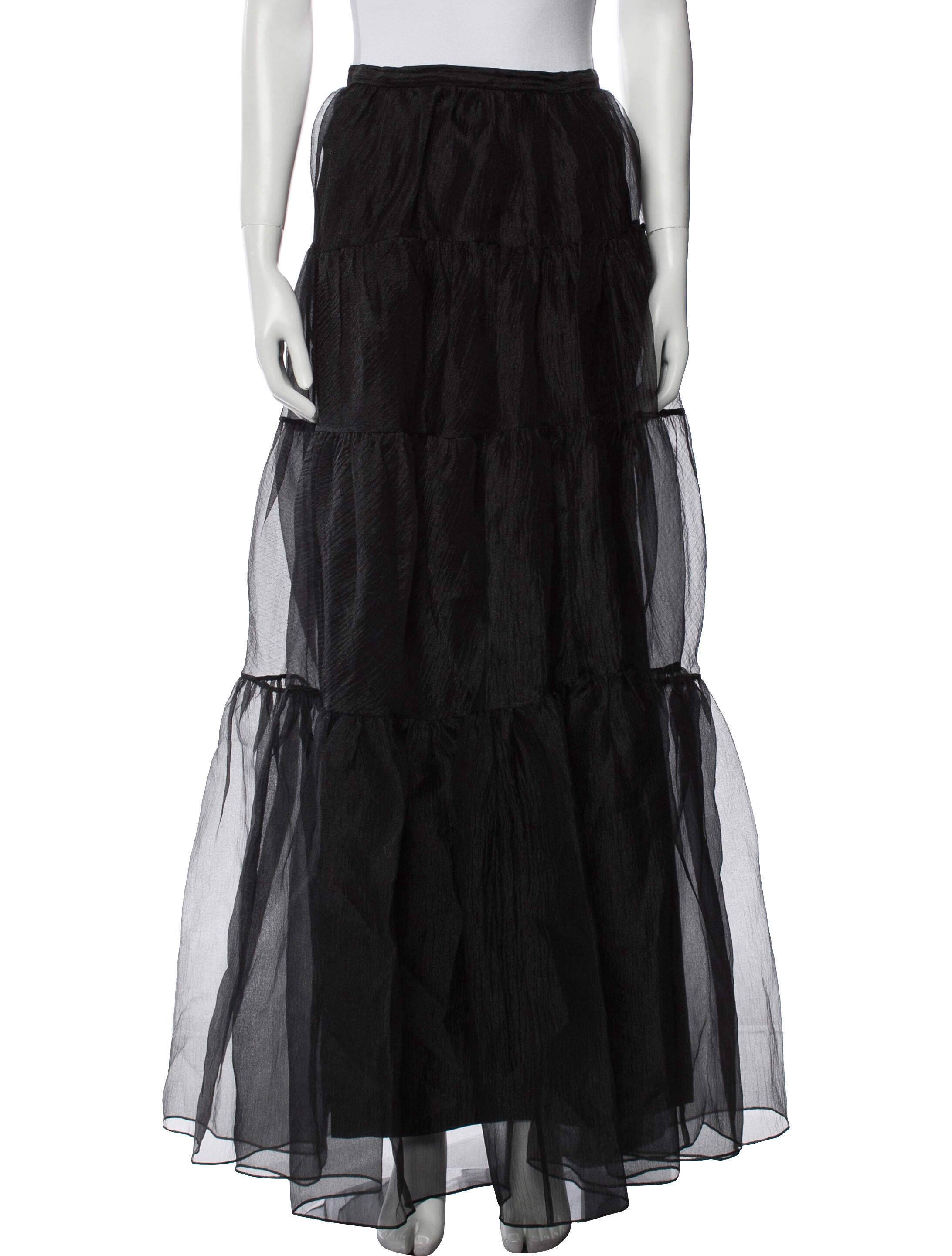 Staud Pleated Accents Long Skirt