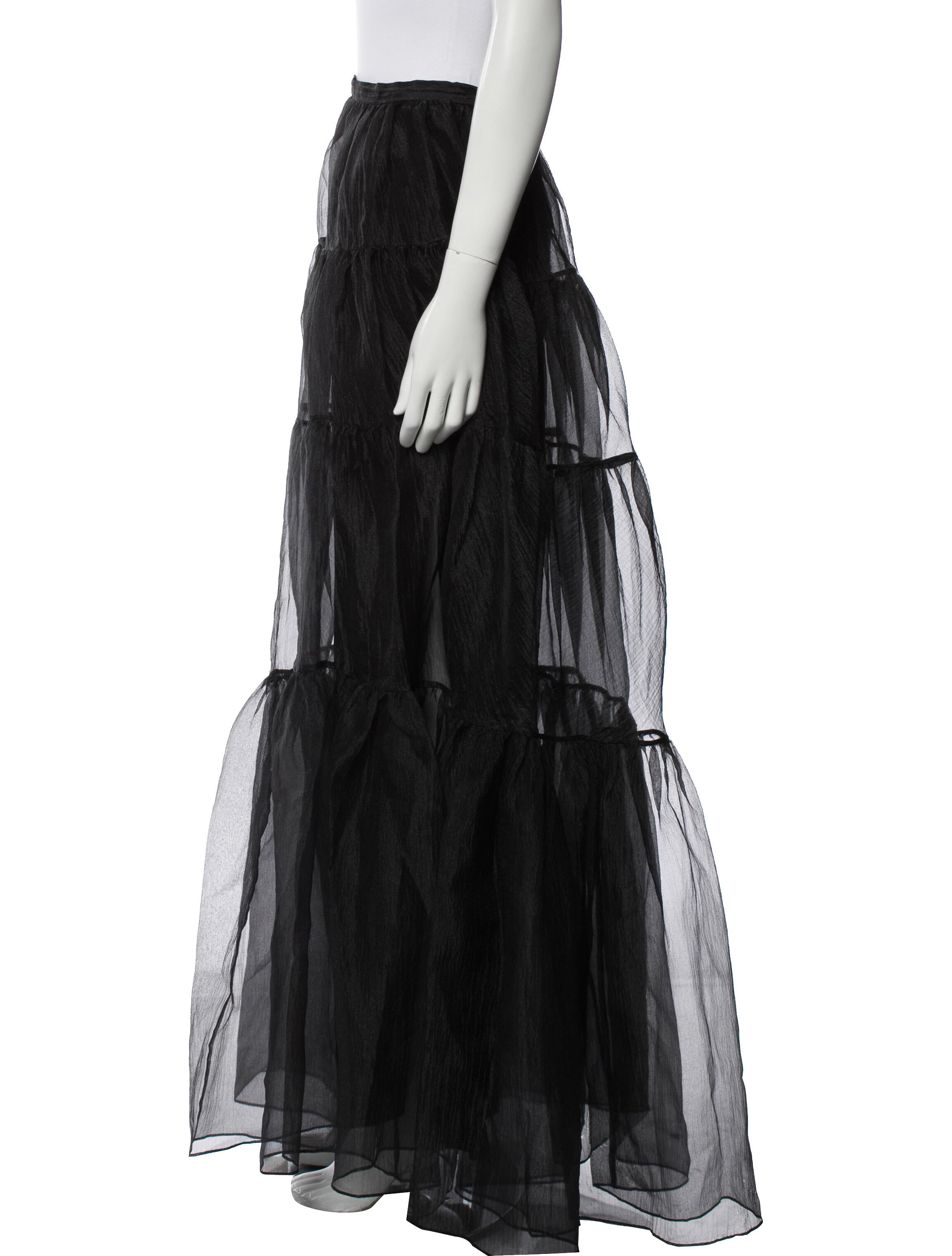 Staud Pleated Accents Long Skirt