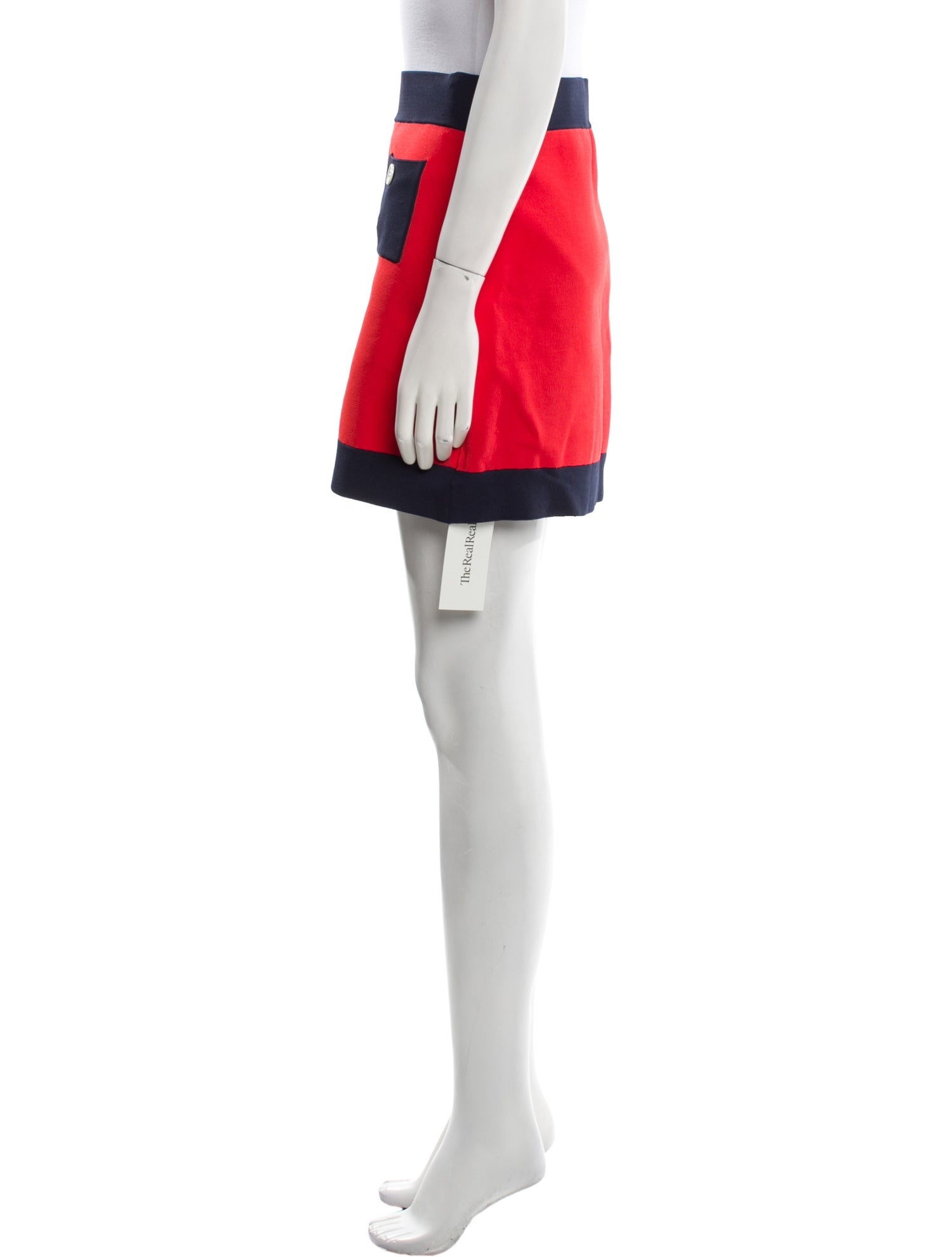 Staud Colorblock Pattern Mini Skirt