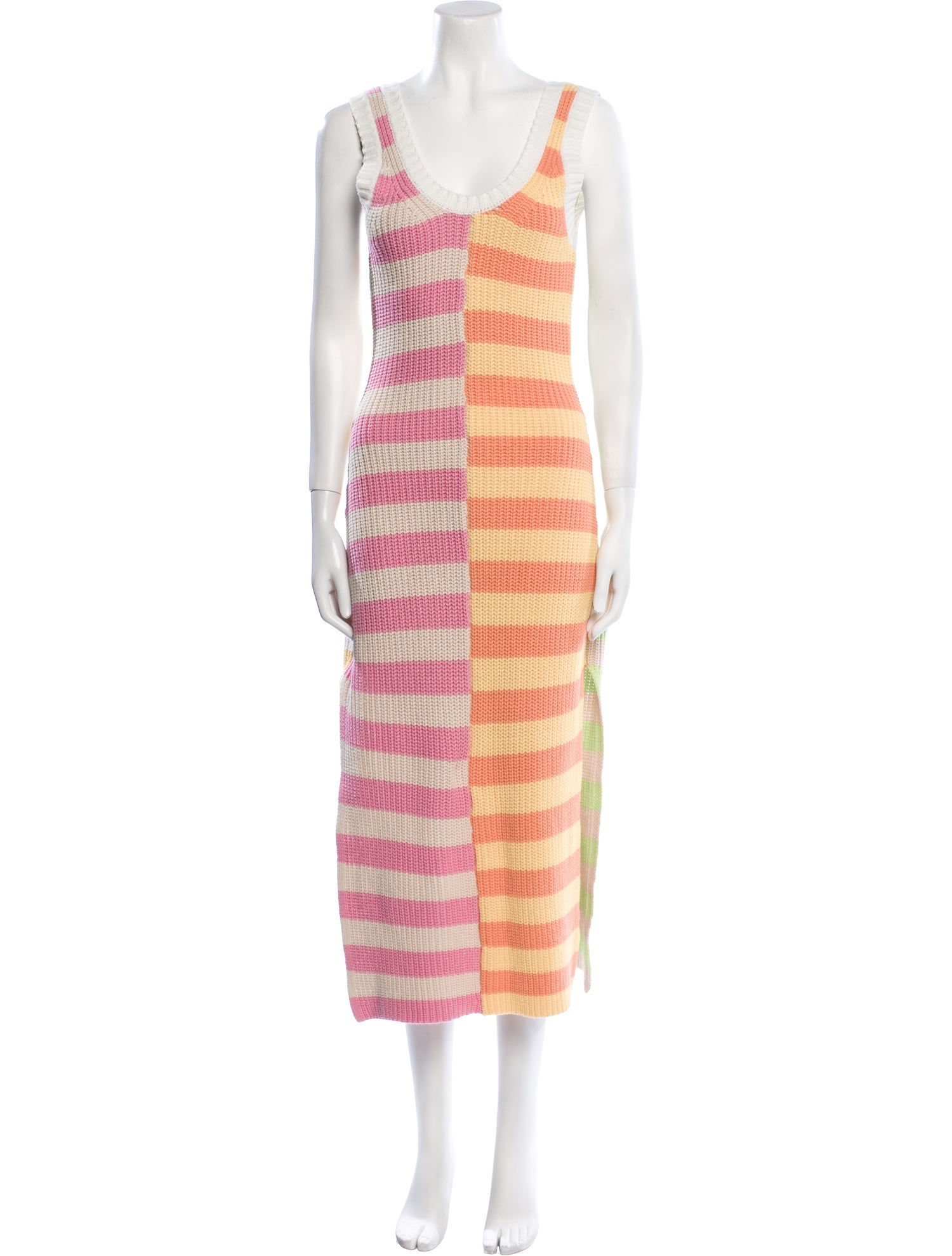 Staud Striped Long Dress