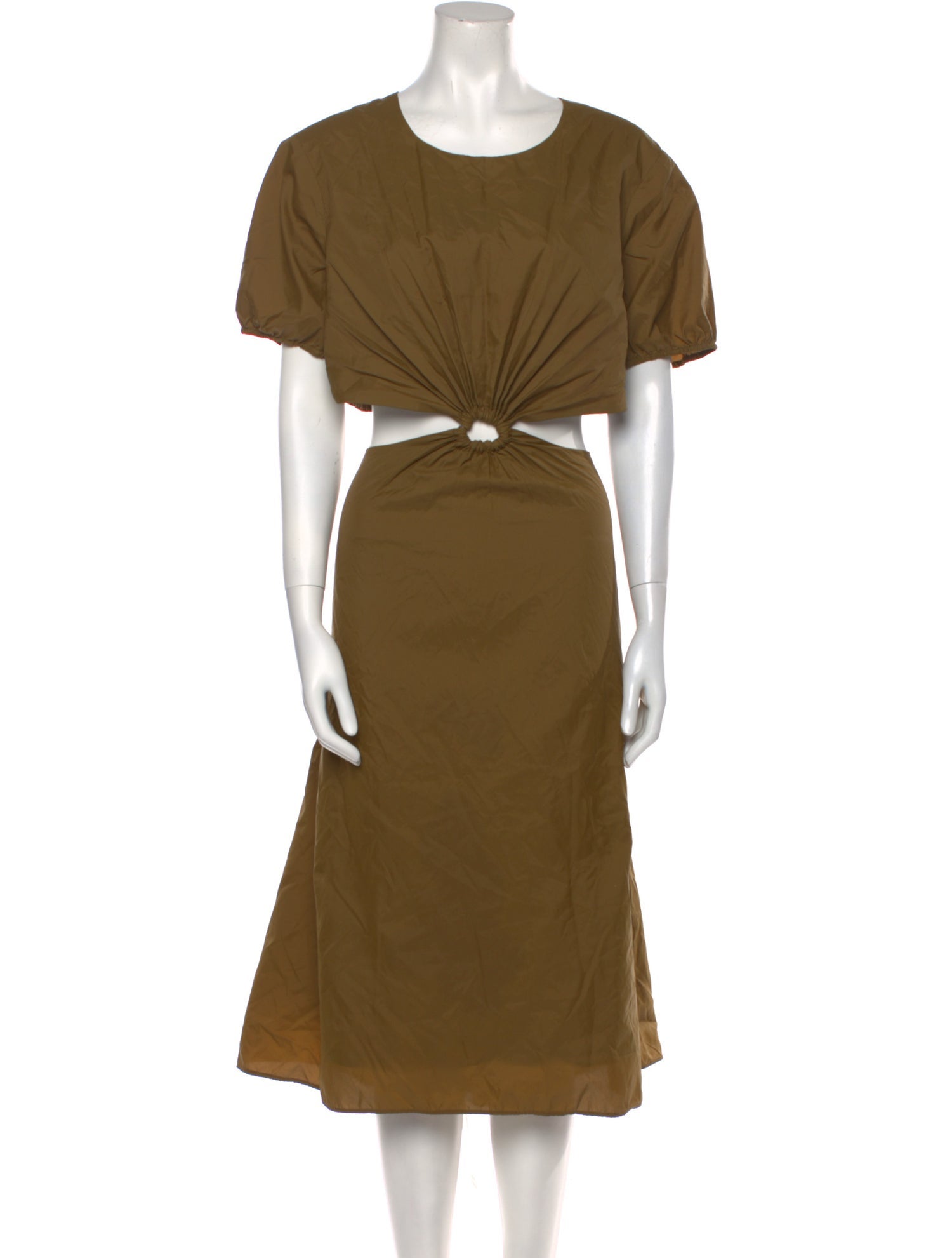 Staud Scoop Neck Midi Length Dress