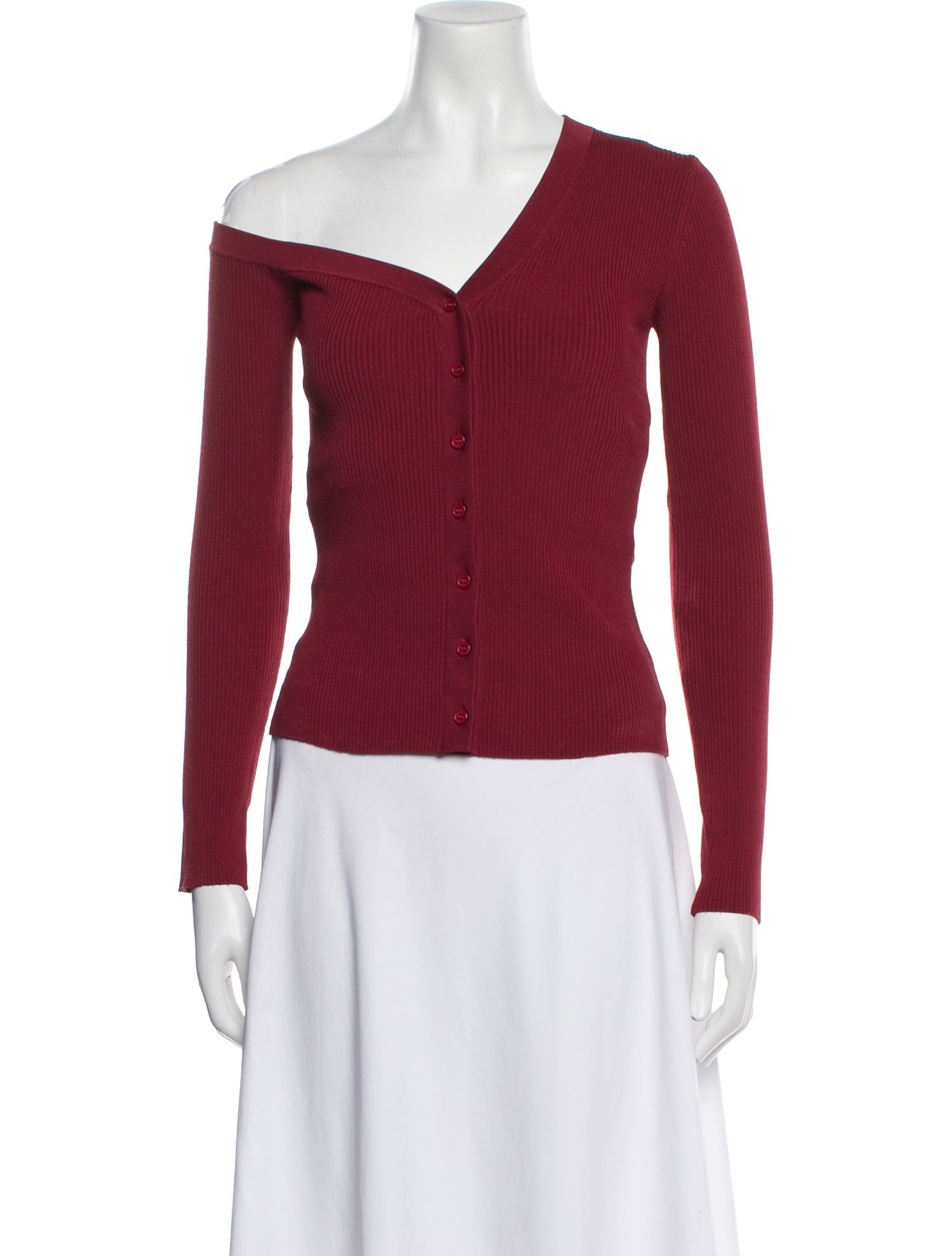 Staud Asymmetrical Long Sleeve Top