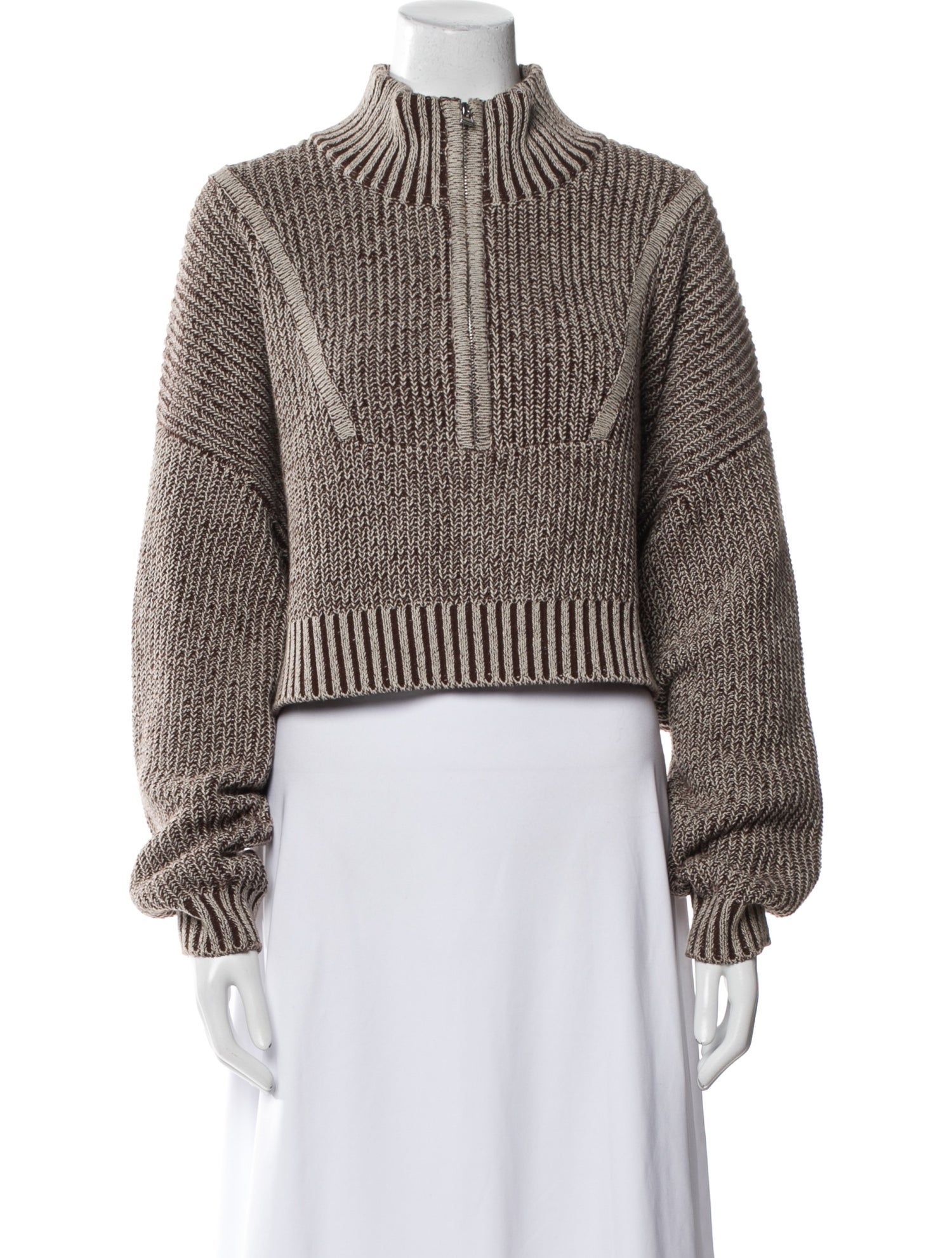 Staud Printed Mock Neck Sweatshirt