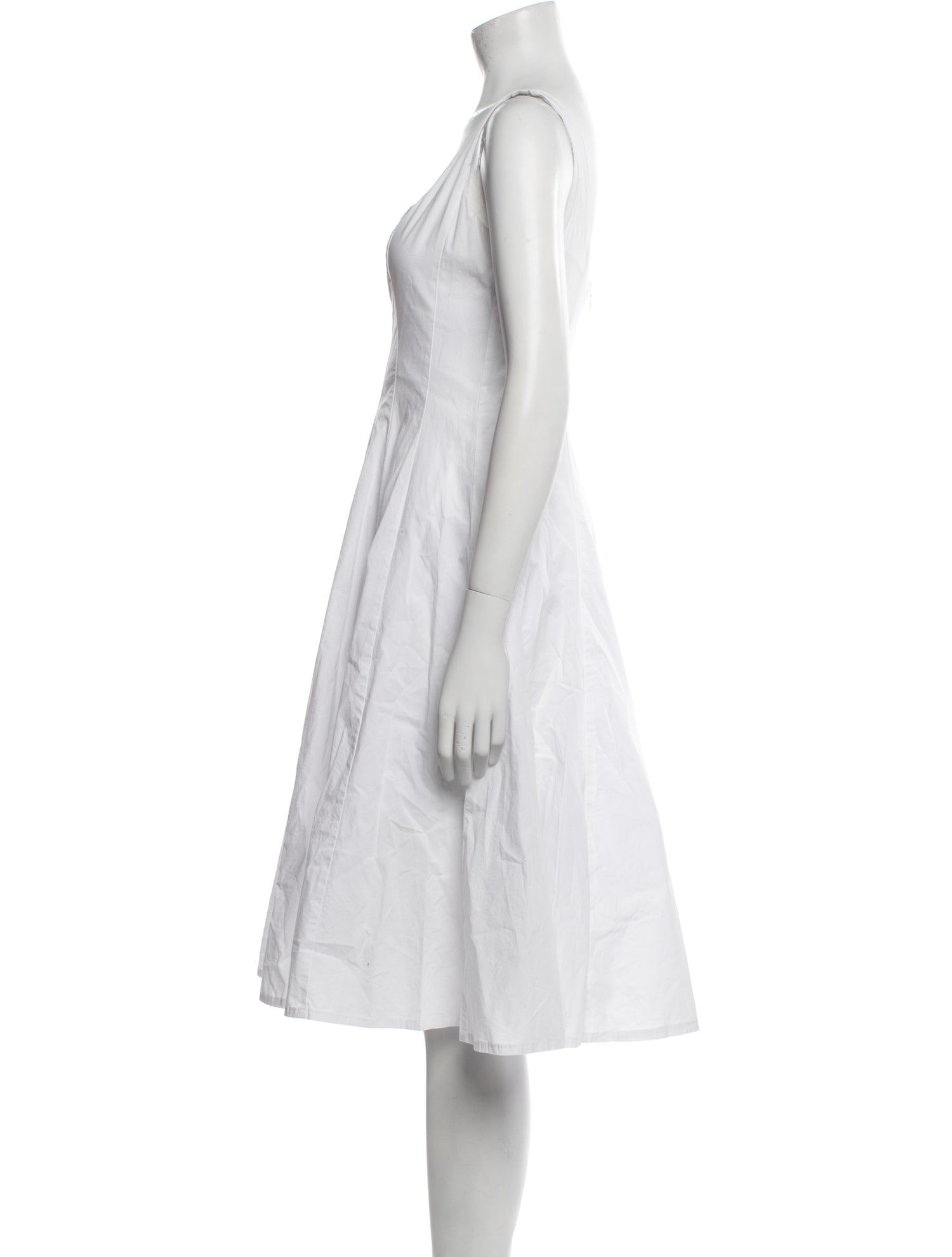 Staud Square Neckline Knee-Length Dress