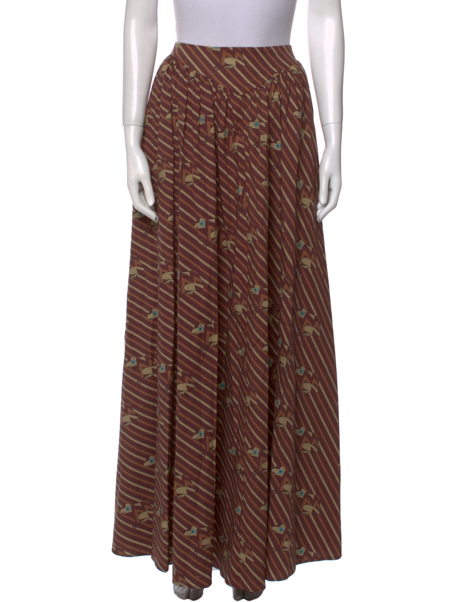 Staud Striped Long Skirt