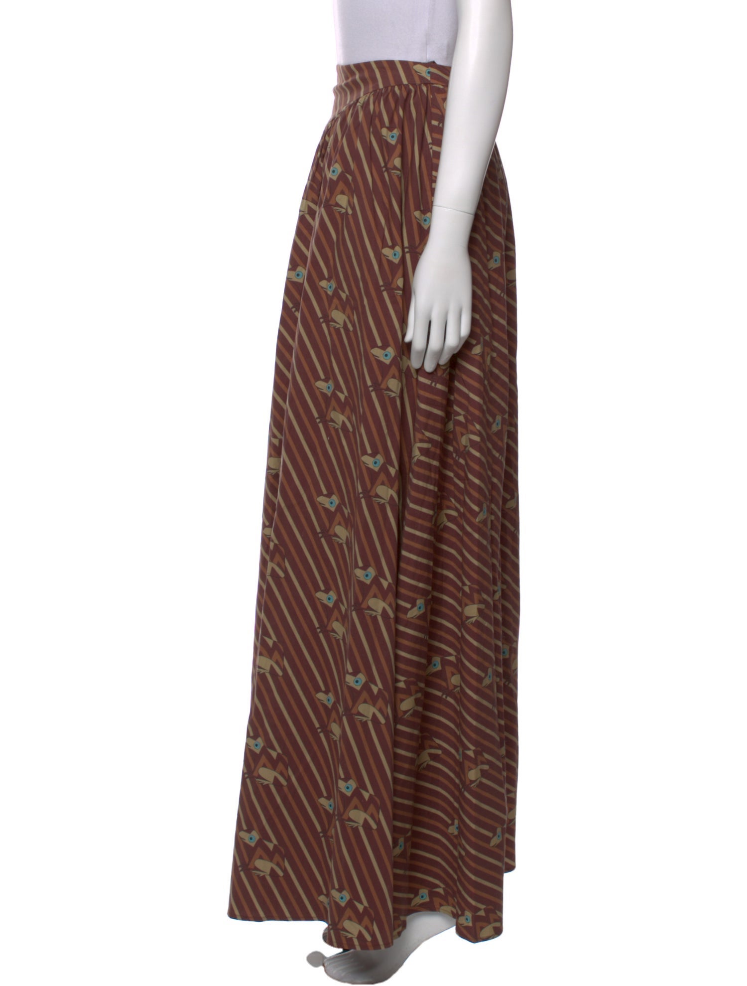Staud Striped Long Skirt
