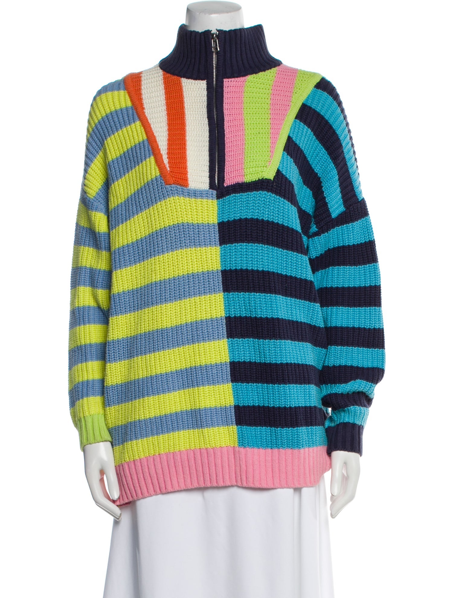 Staud Striped Turtleneck Sweater