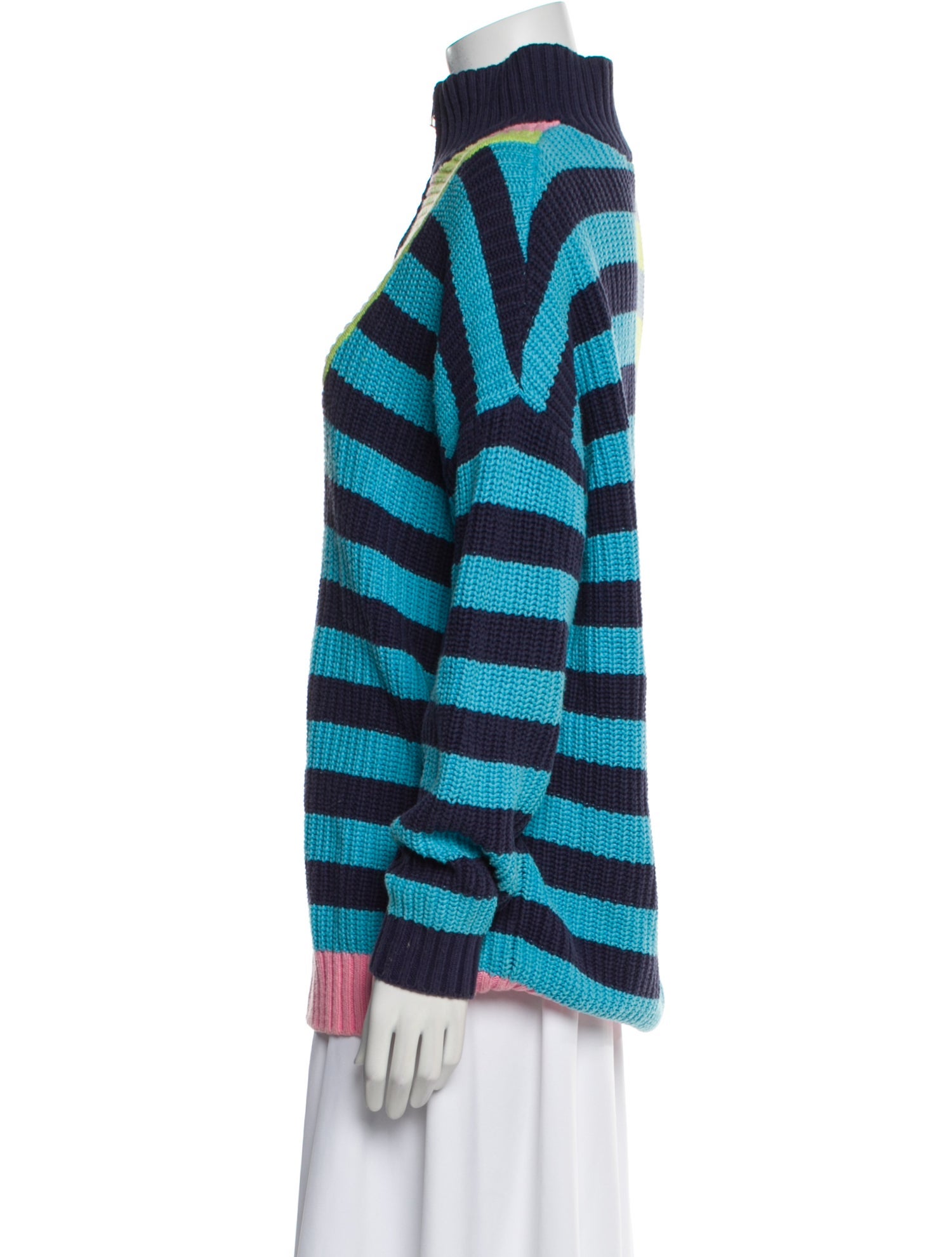 Staud Striped Turtleneck Sweater