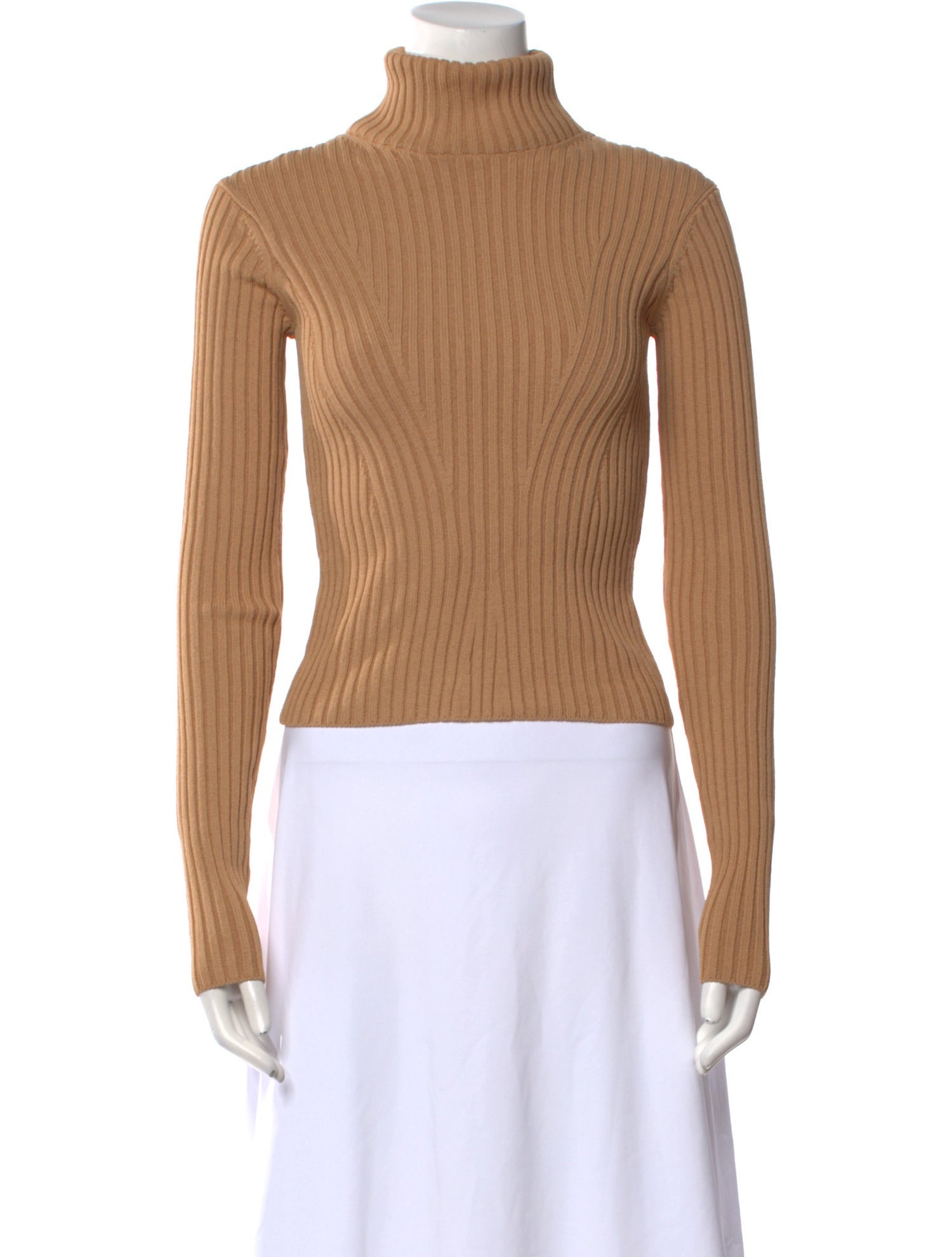 Staud Turtleneck Long Sleeve Crop Top