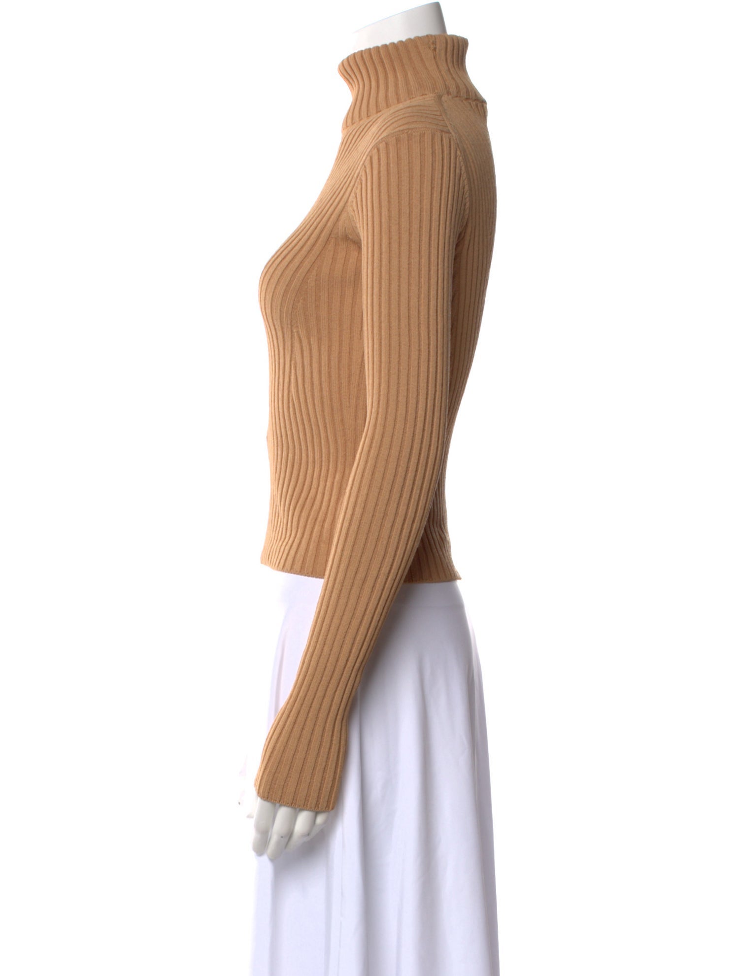 Staud Turtleneck Long Sleeve Crop Top