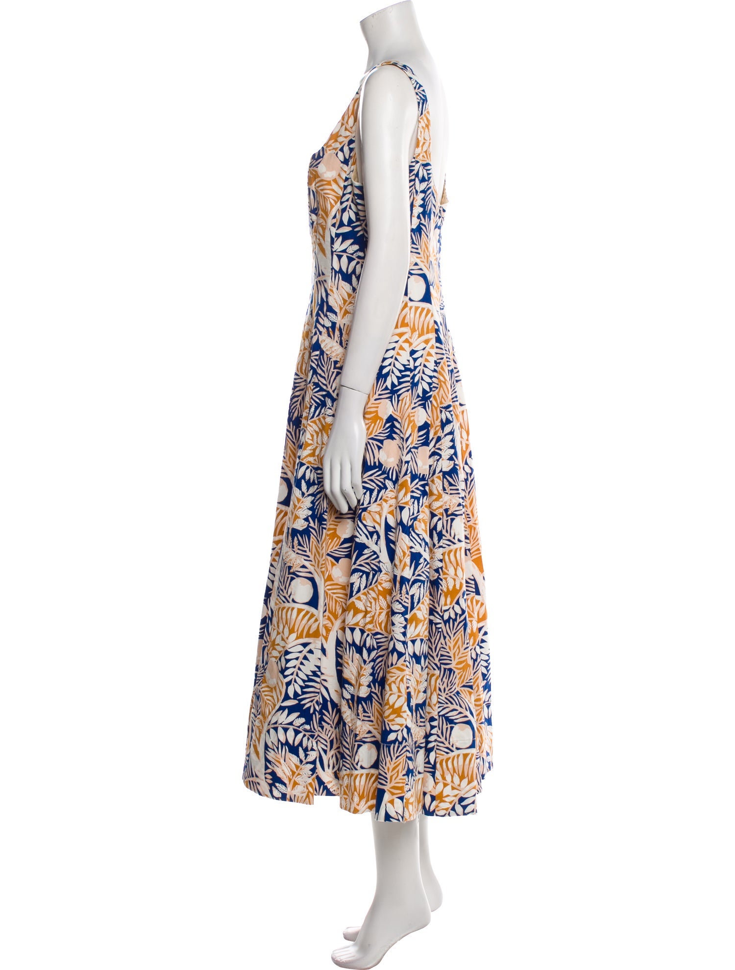 Staud Floral Print Long Dress