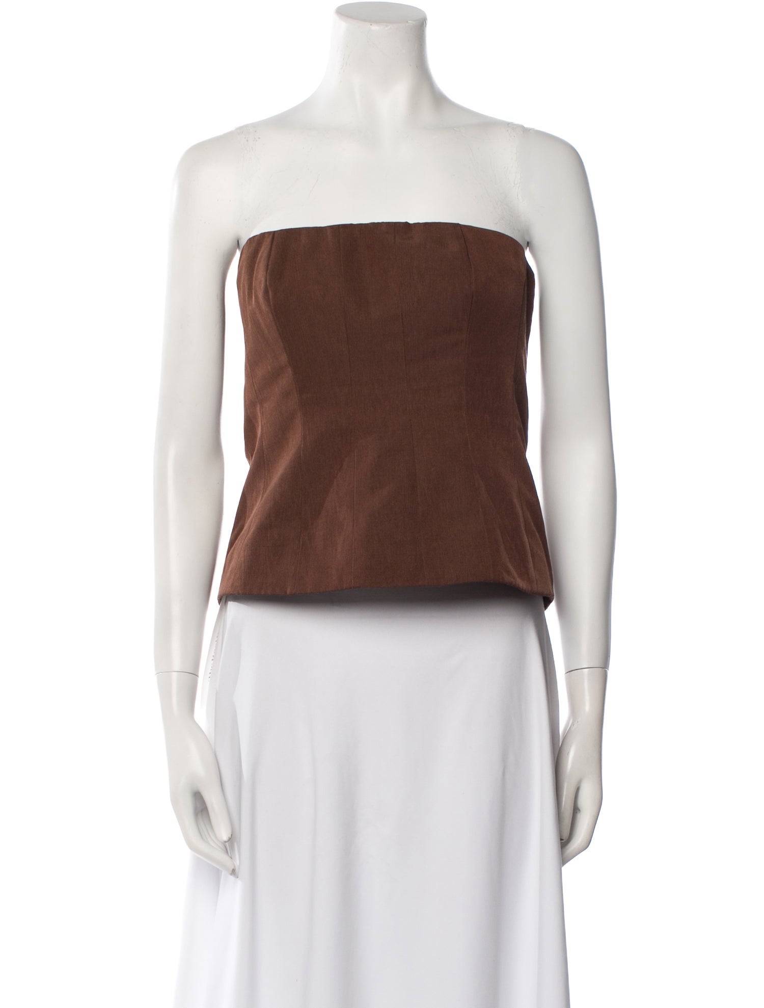 Staud Strapless Crop Top