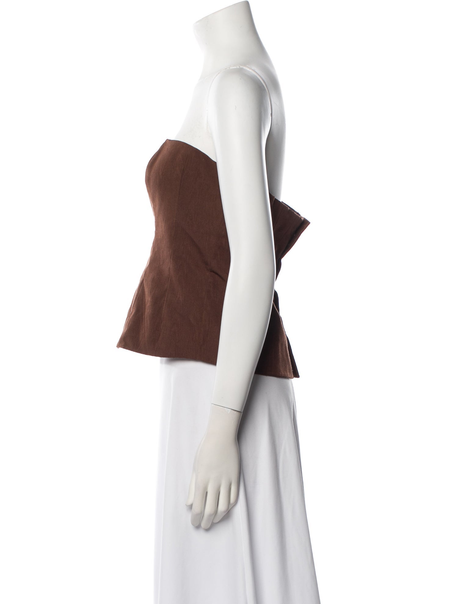 Staud Strapless Crop Top