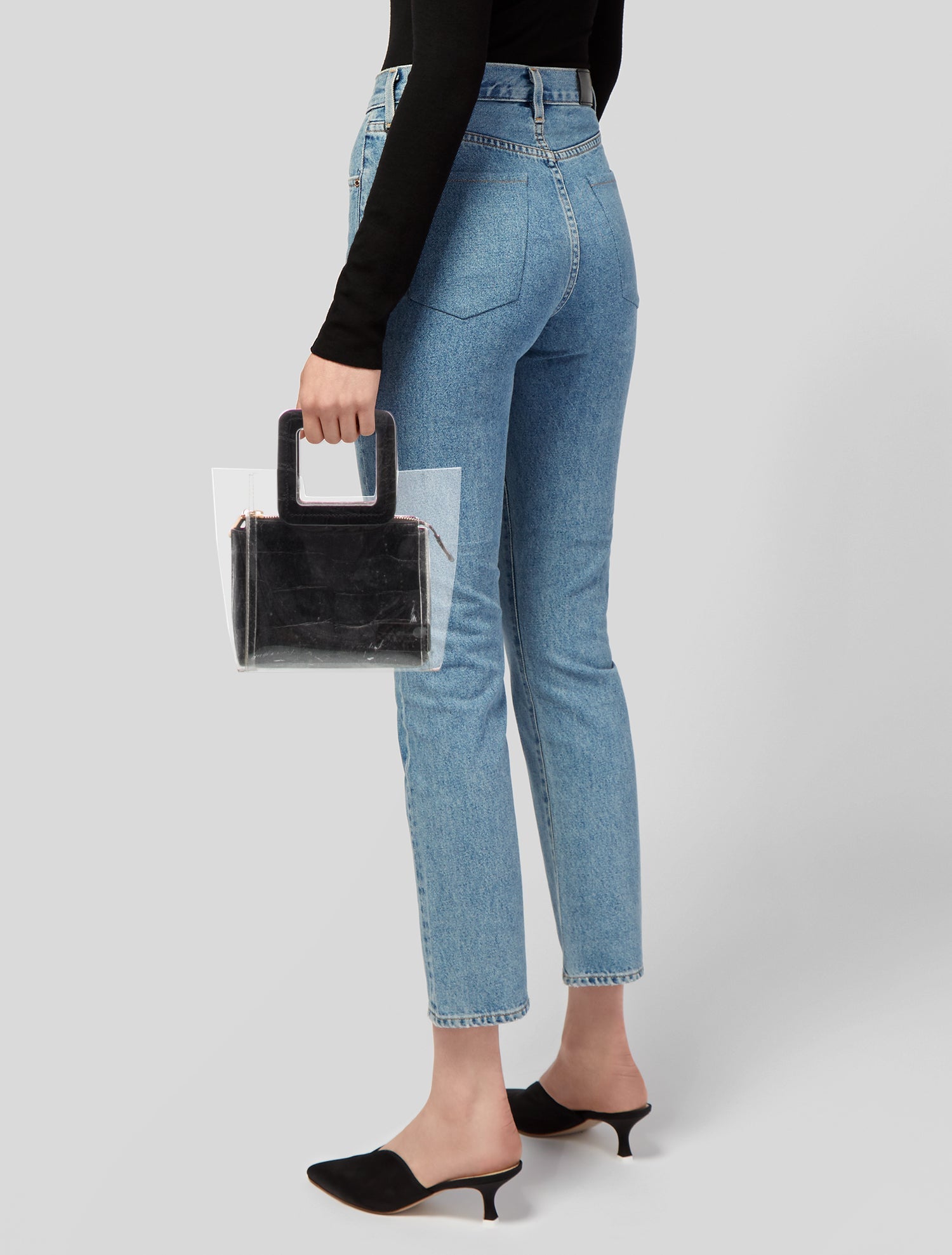 Staud PVC Top Handle Bag