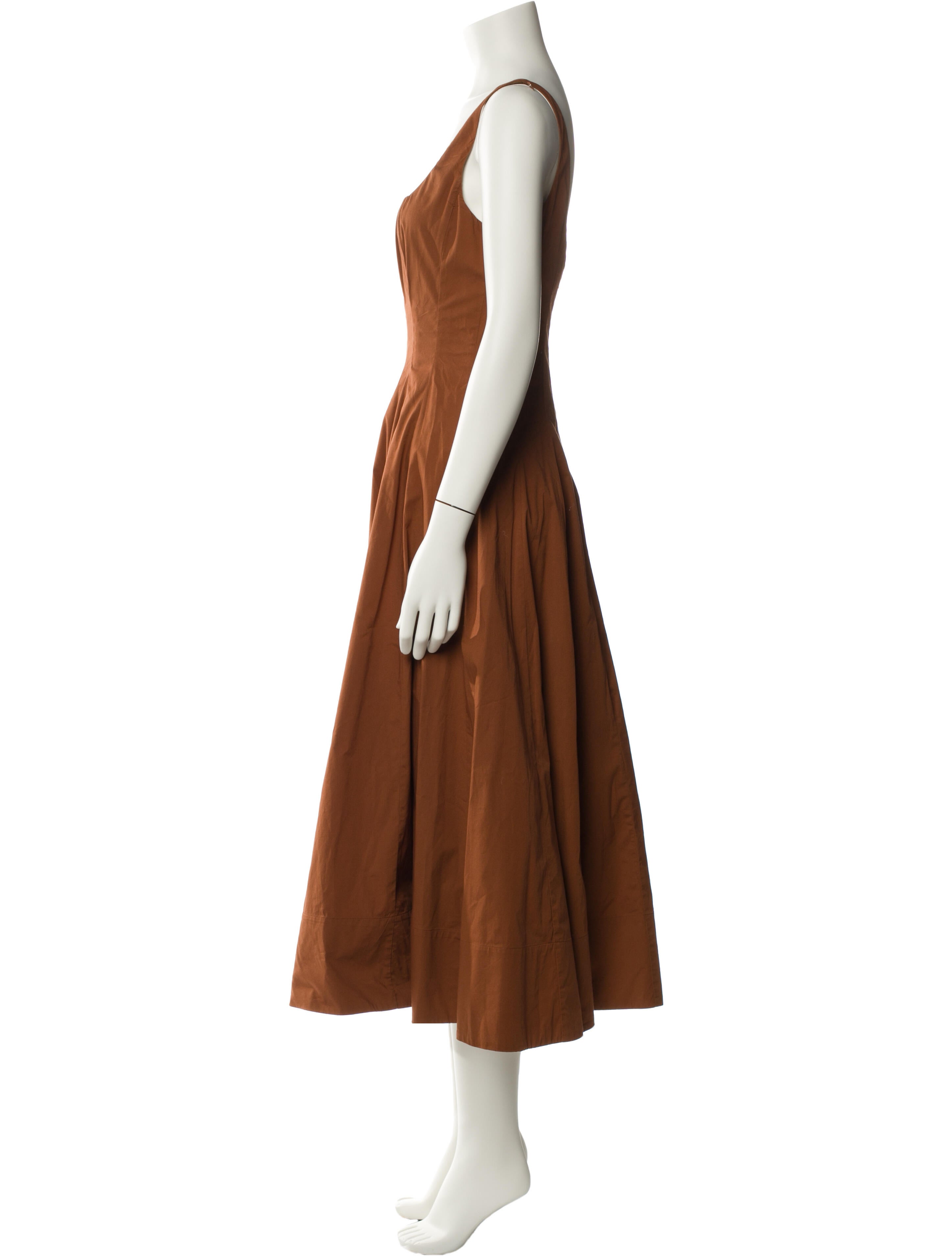 Staud Square Neckline Long Dress