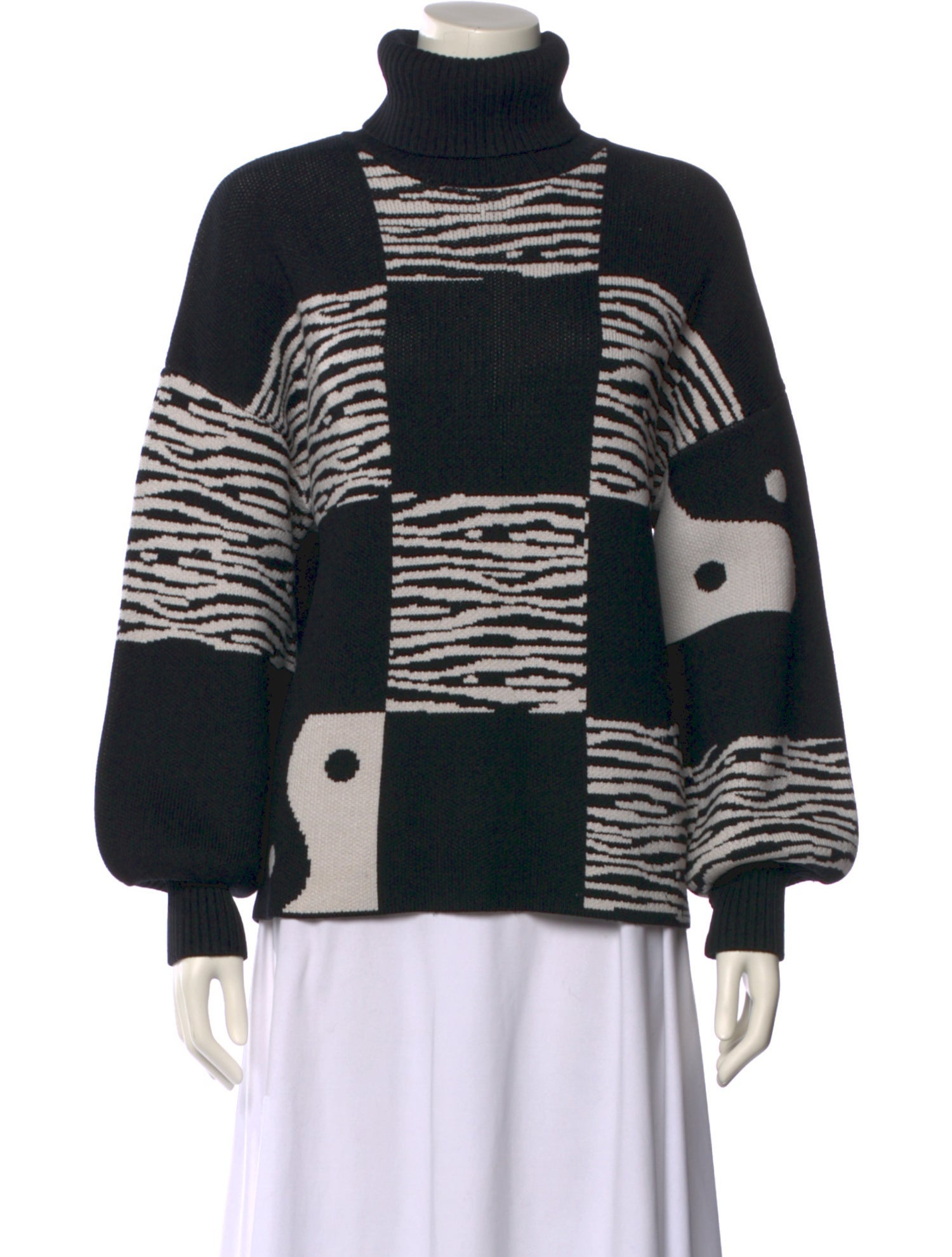 Staud Printed Turtleneck Sweater
