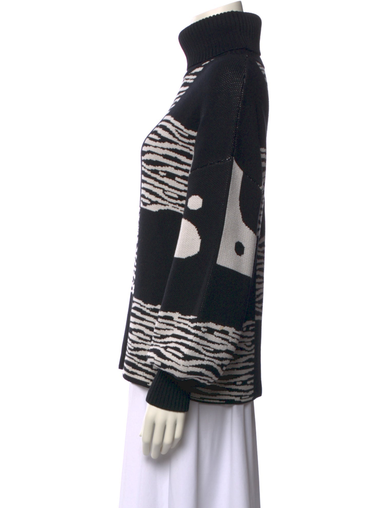 Staud Printed Turtleneck Sweater