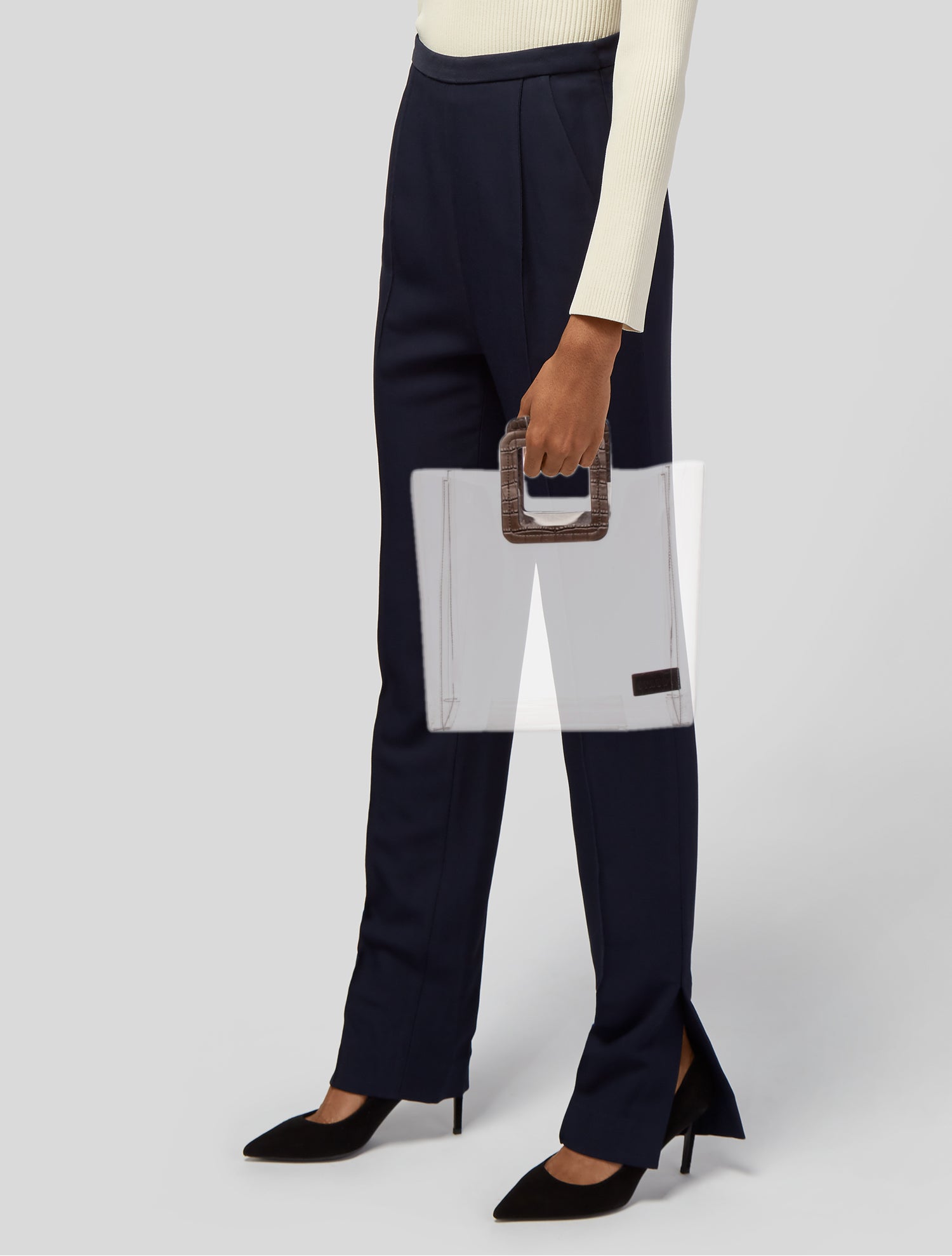 Staud PVC Top Handle Bag