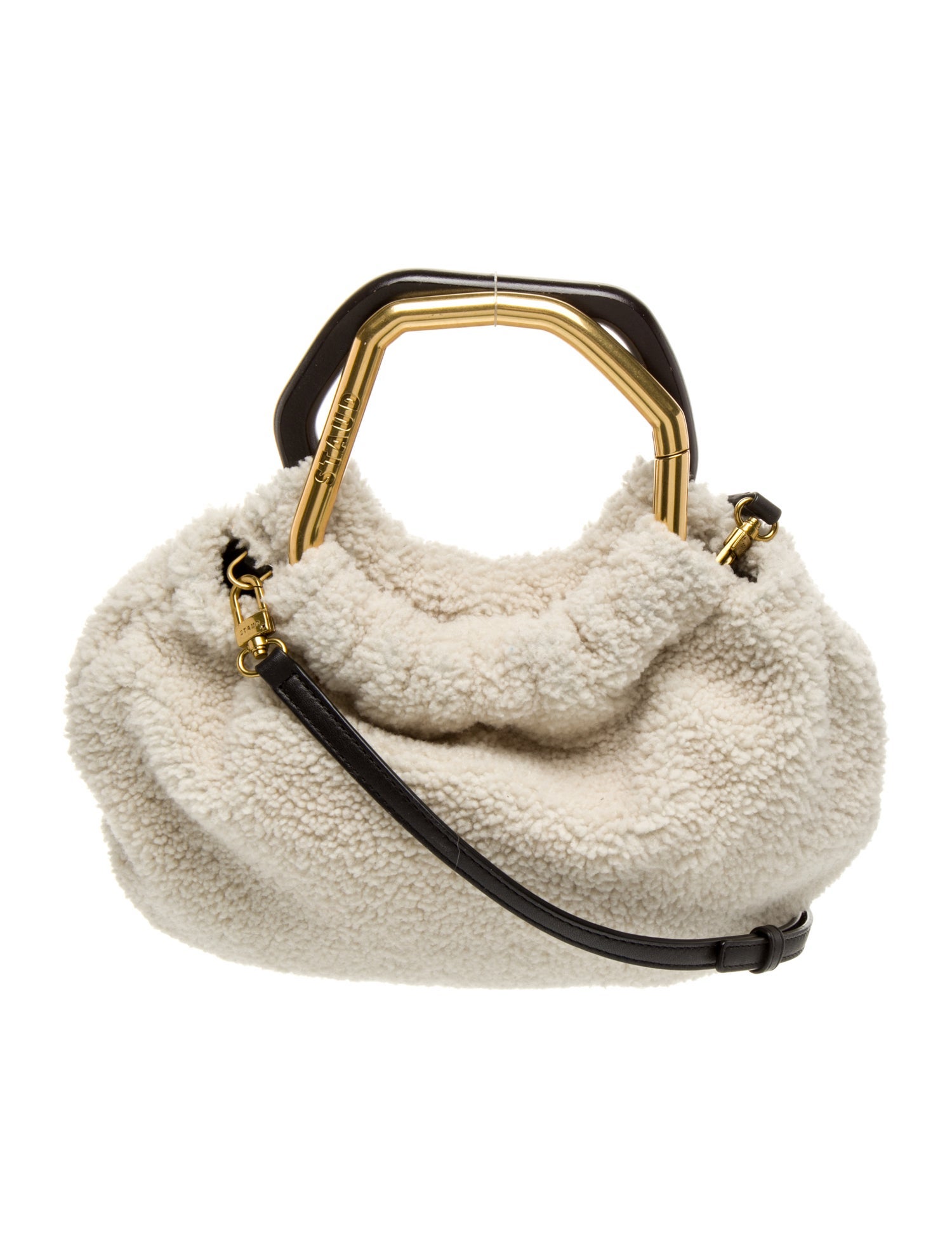 Staud Shearling Top Handle Bag