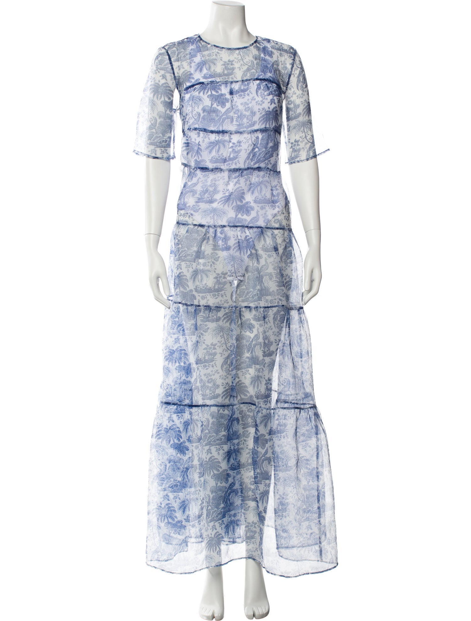 Staud Floral Print Long Dress