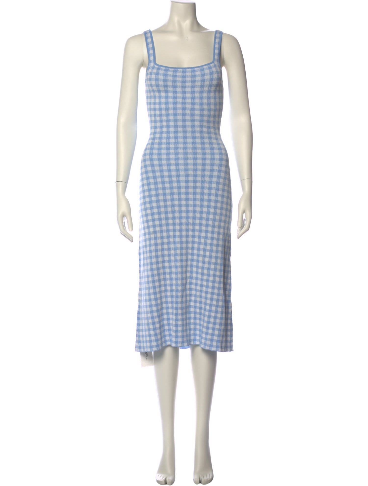 Staud Plaid Print Midi Length Dress