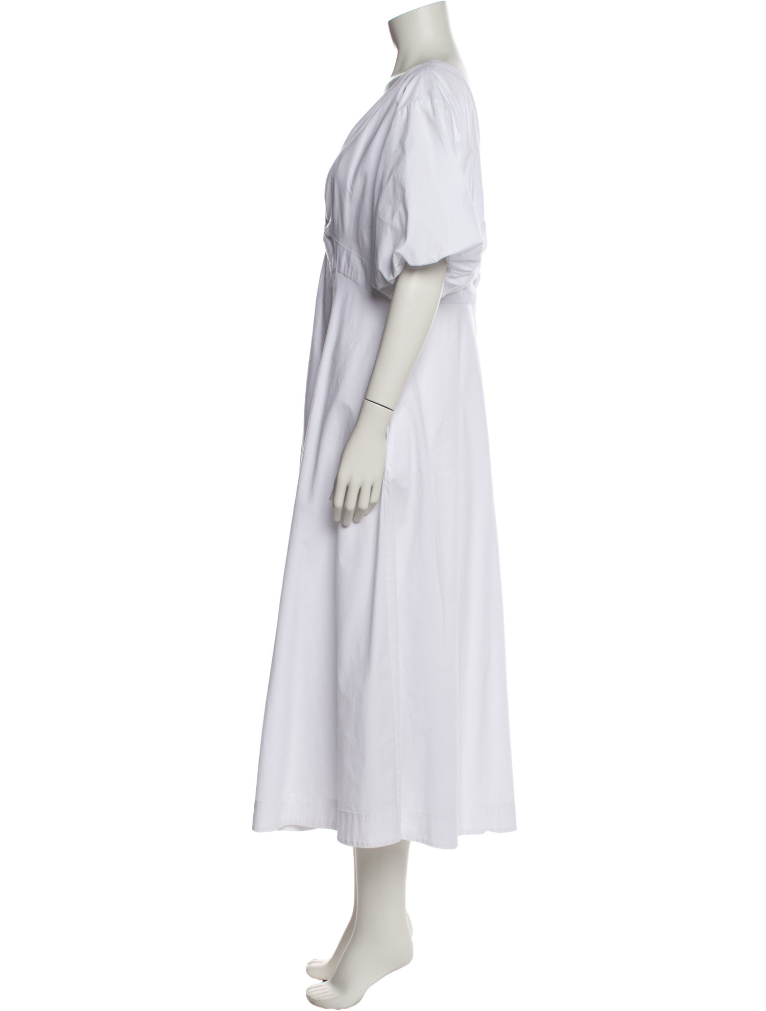 Staud V-Neck Midi Length Dress