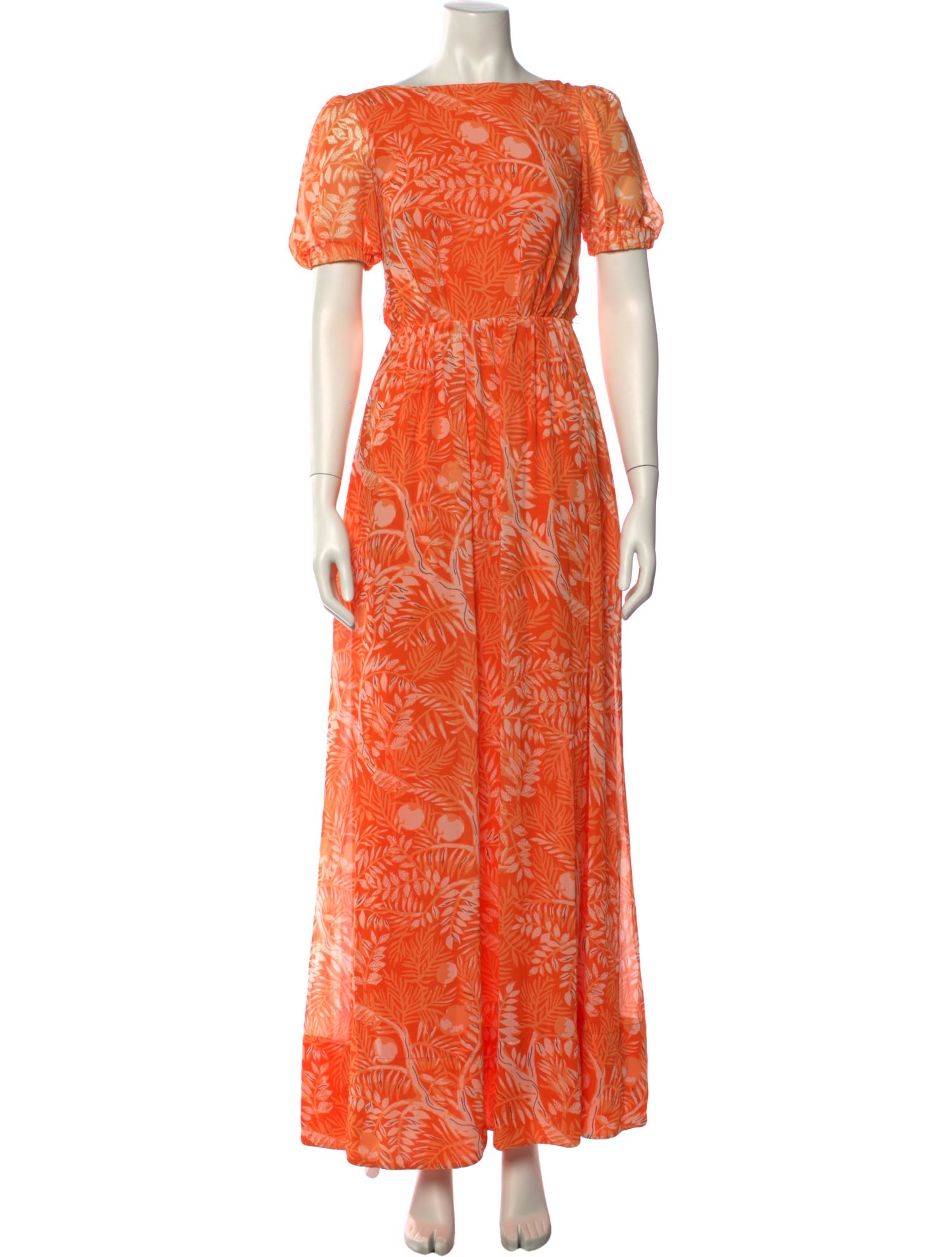 Staud Floral Print Long Dress