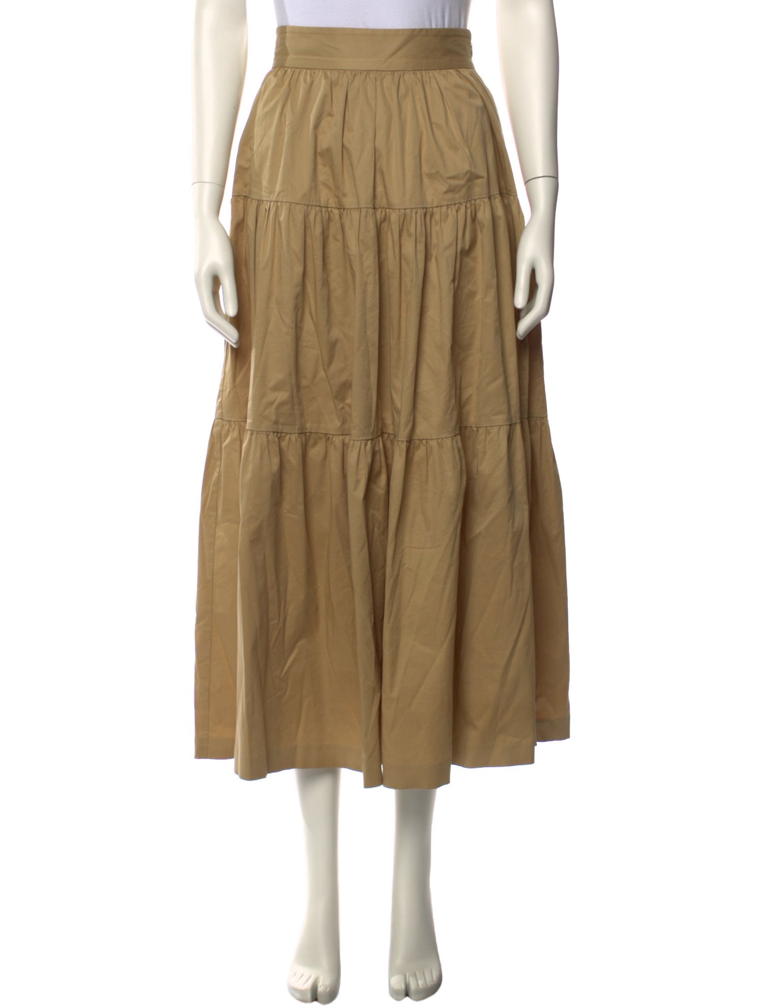 Staud Ruffle Embellishment Midi Length Skirt