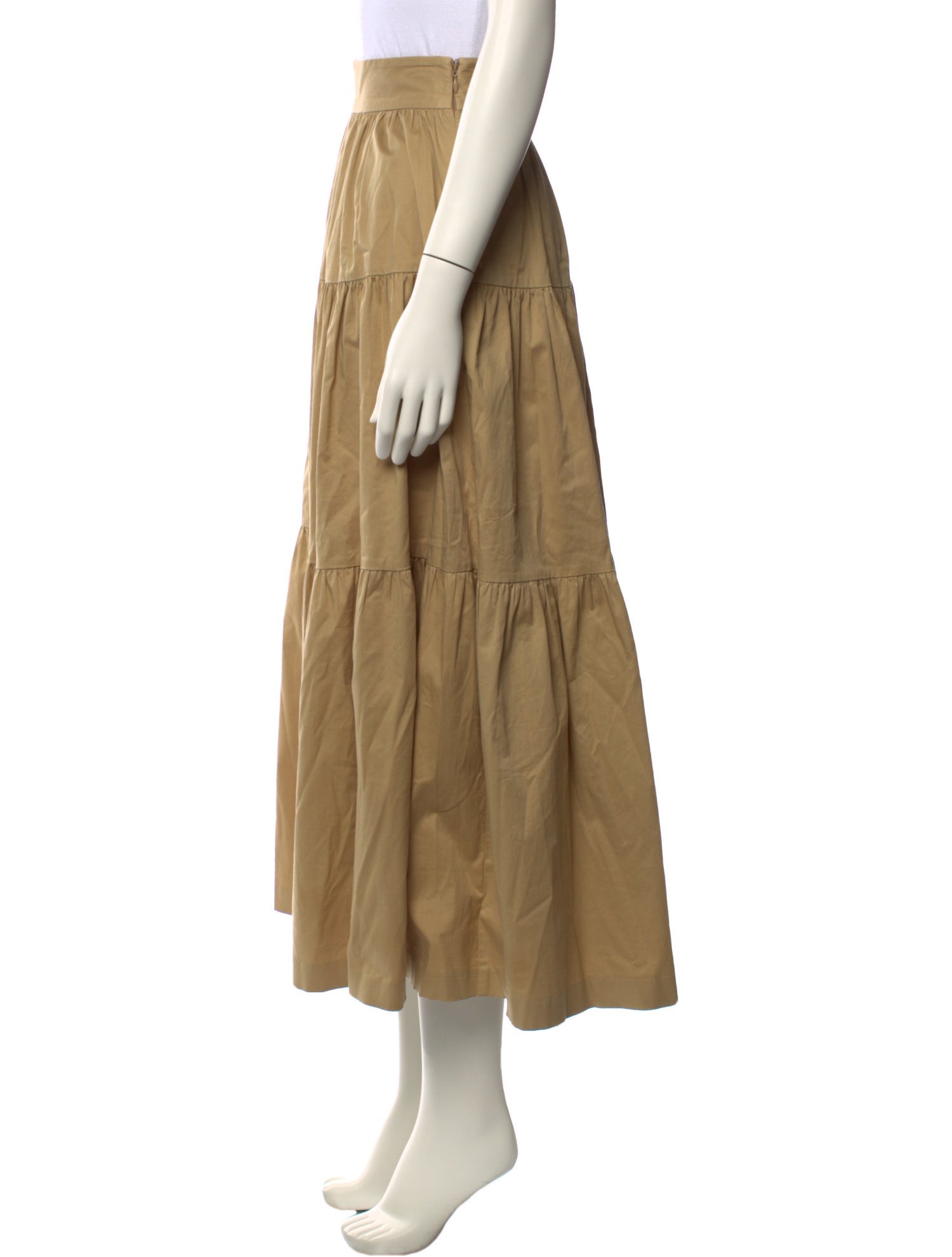 Staud Ruffle Embellishment Midi Length Skirt