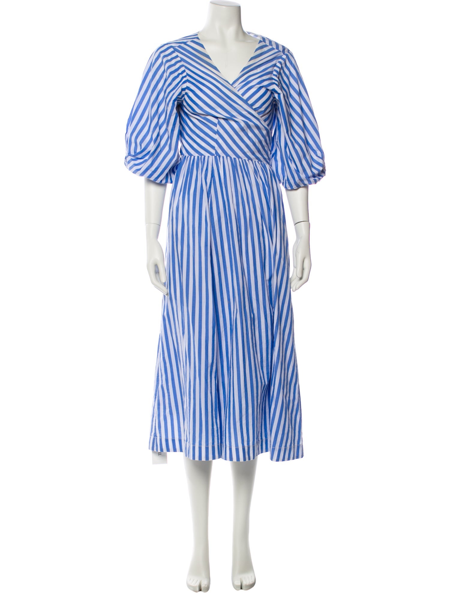 Staud Striped Midi Length Dress