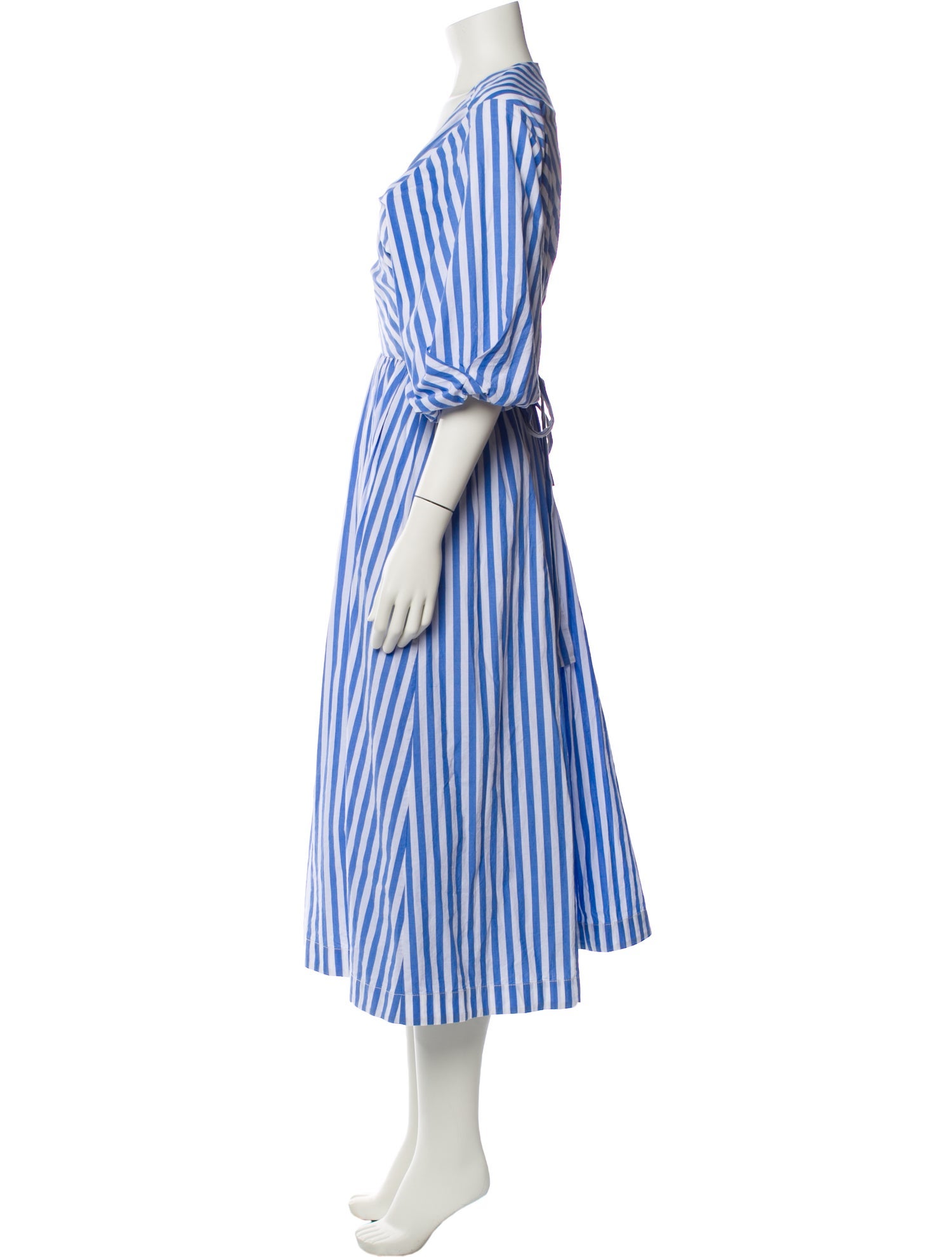 Staud Striped Midi Length Dress