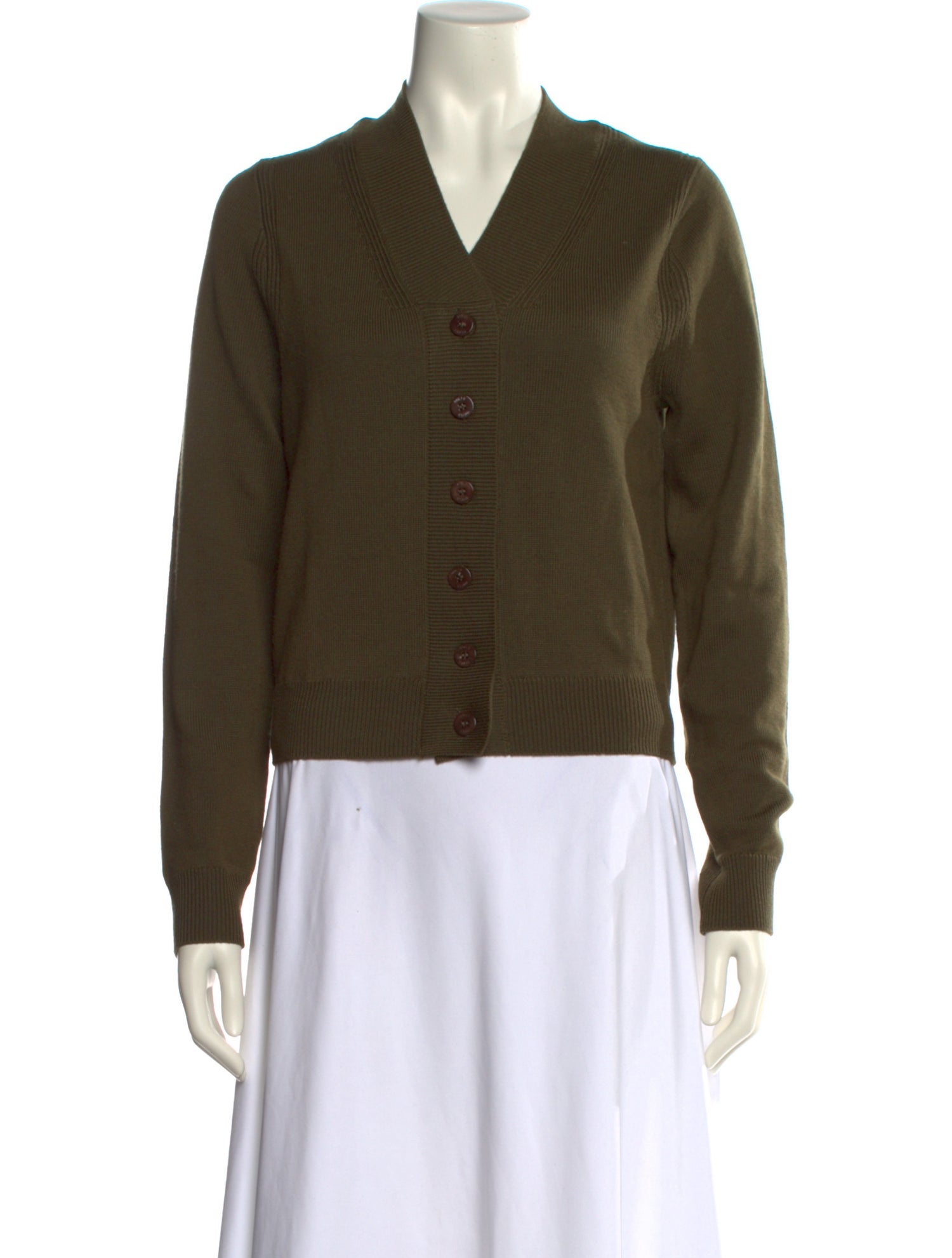 Staud Merino Wool V-Neck Sweater